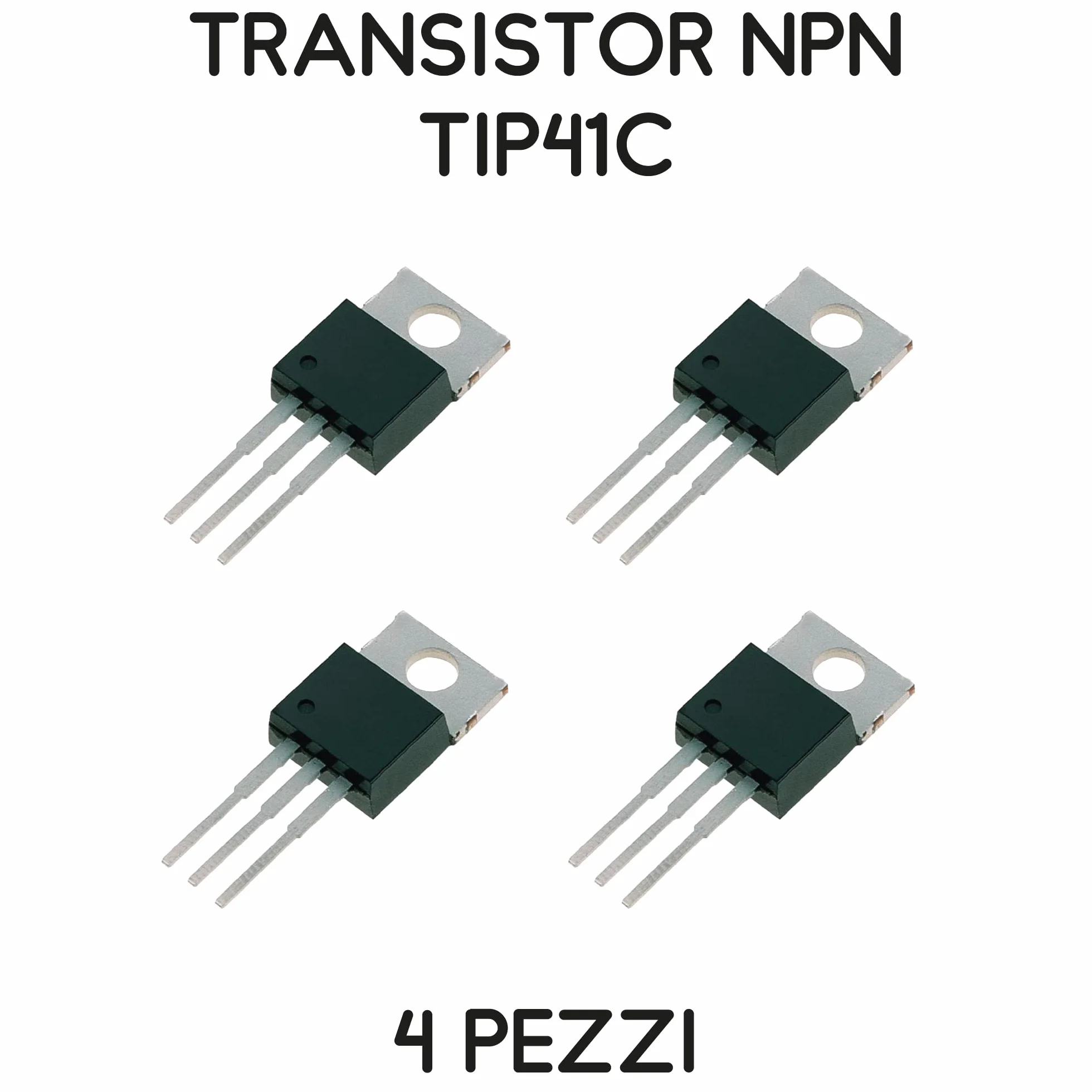 Transistor NPN TIP41C 100V 6A Kit 4 sztuk