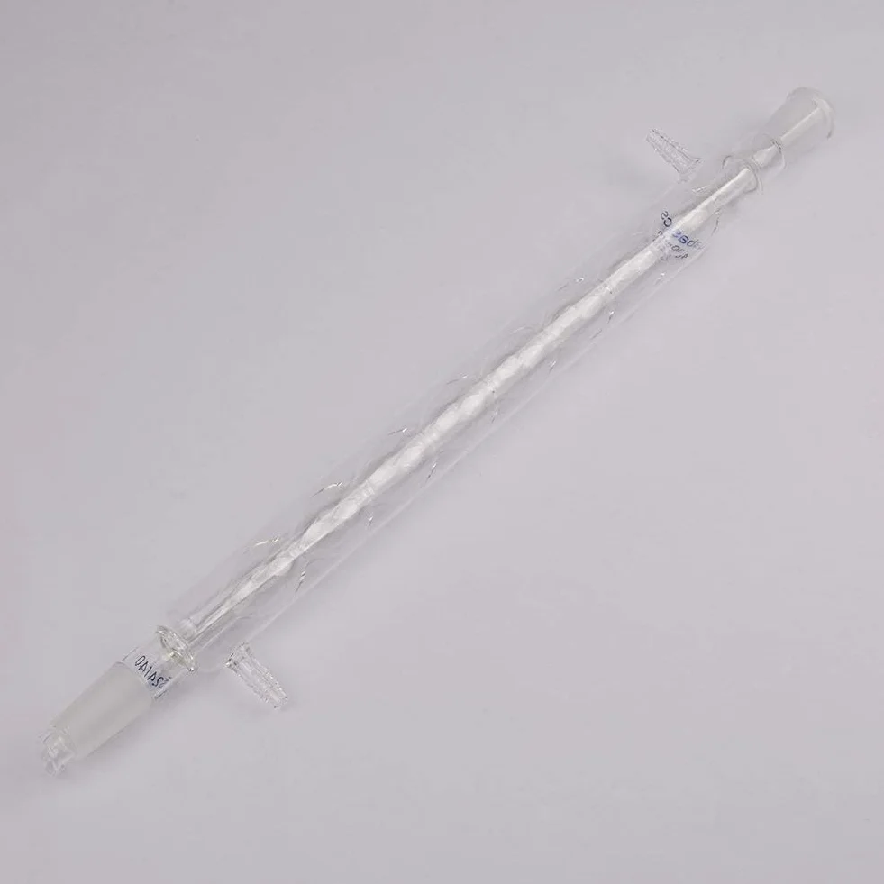 Labasics Borosilicato Vetro Condensatore Allihn con 24/40 Comune e Lunghezza Giacca 400mm, Condensatore in Vetro da Laboratorio Glass Allihn Condenser
