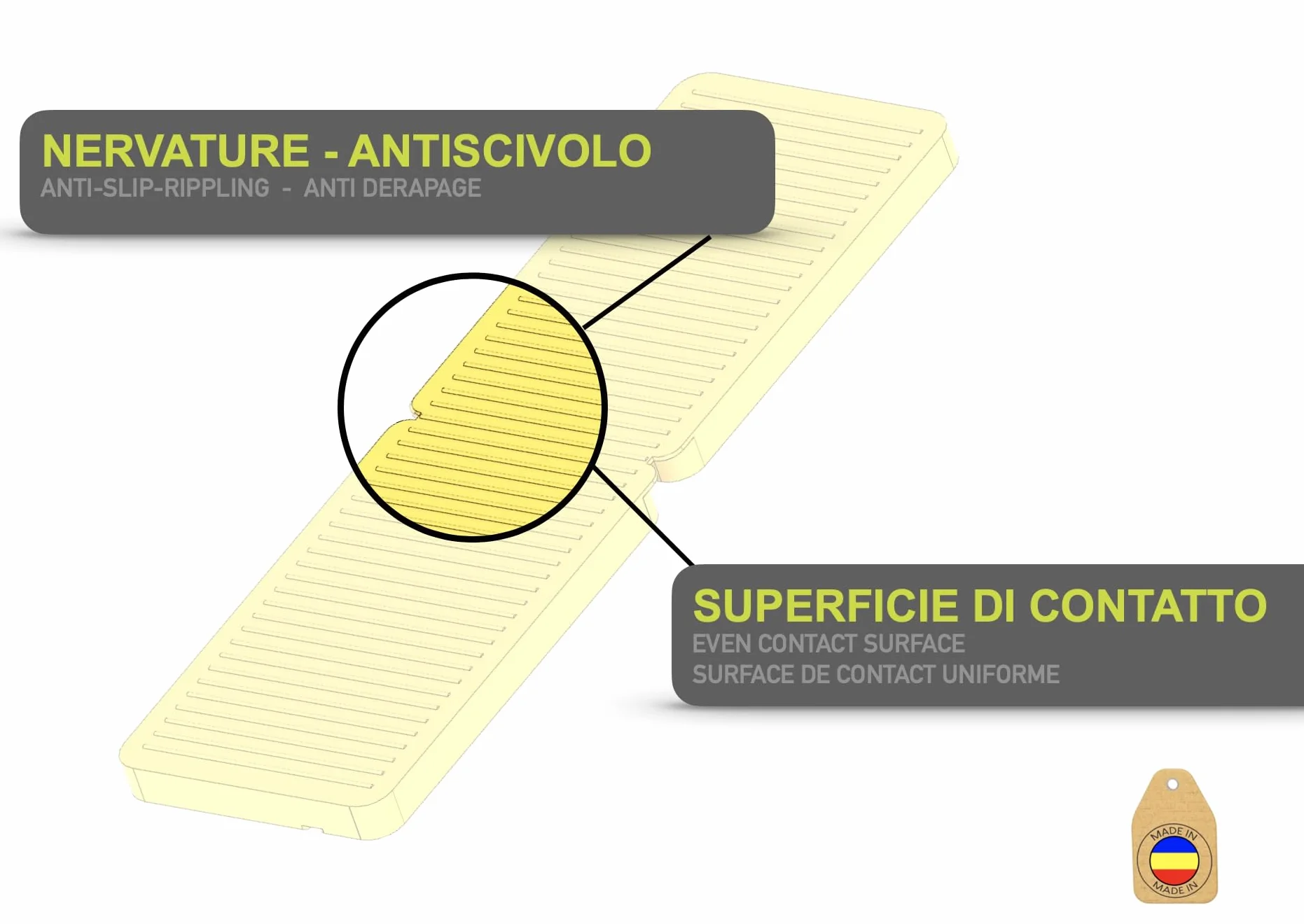 50 Spessori Plastica Divisibili 30x100 mm Distanziatori Piastrelle PVC Finestre 1-5 mm
