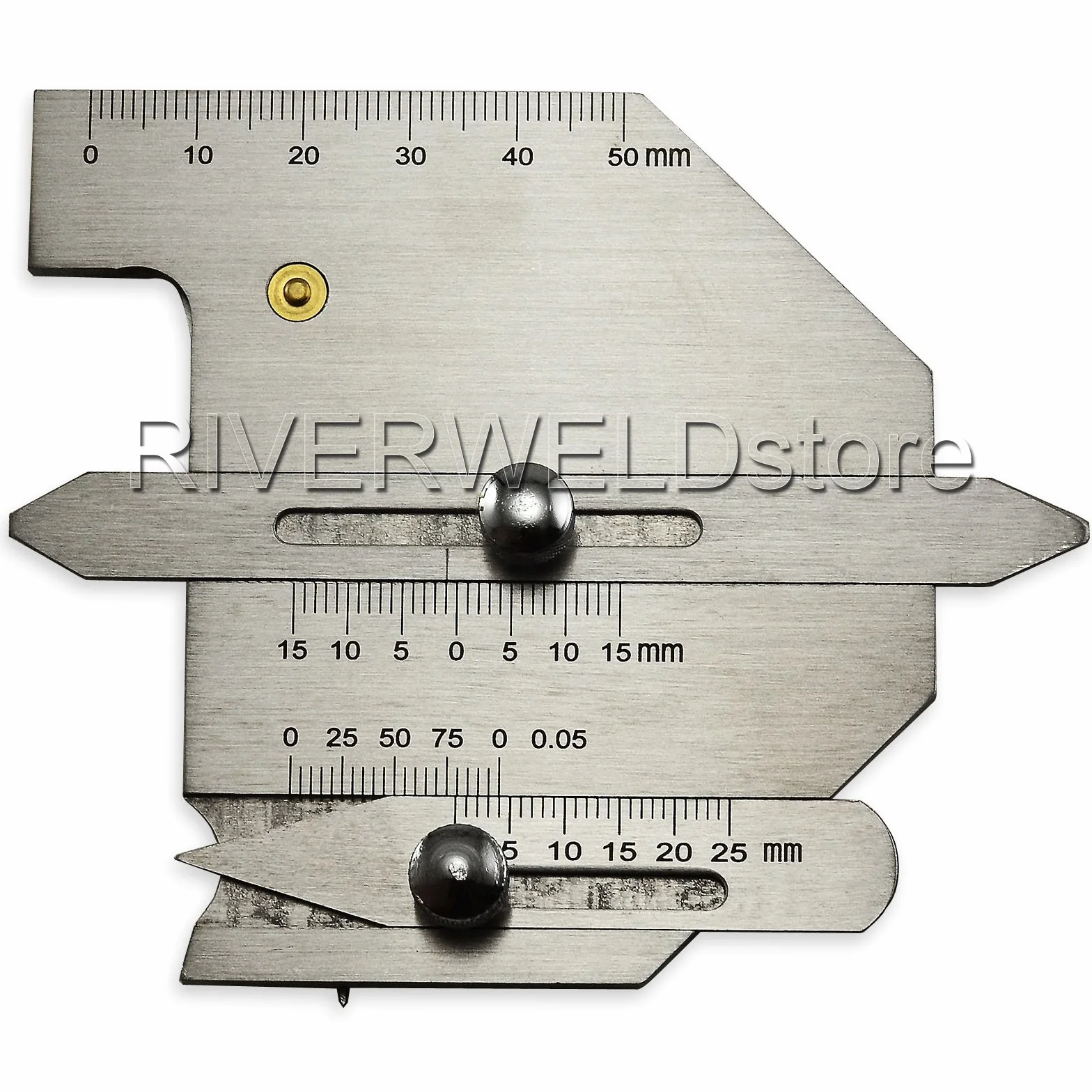 RIVERWELD HJC60 Calibro di saldatura multifunzione Controlla Spessore Altezza cordone Spazio giunti Angolo scanalatura