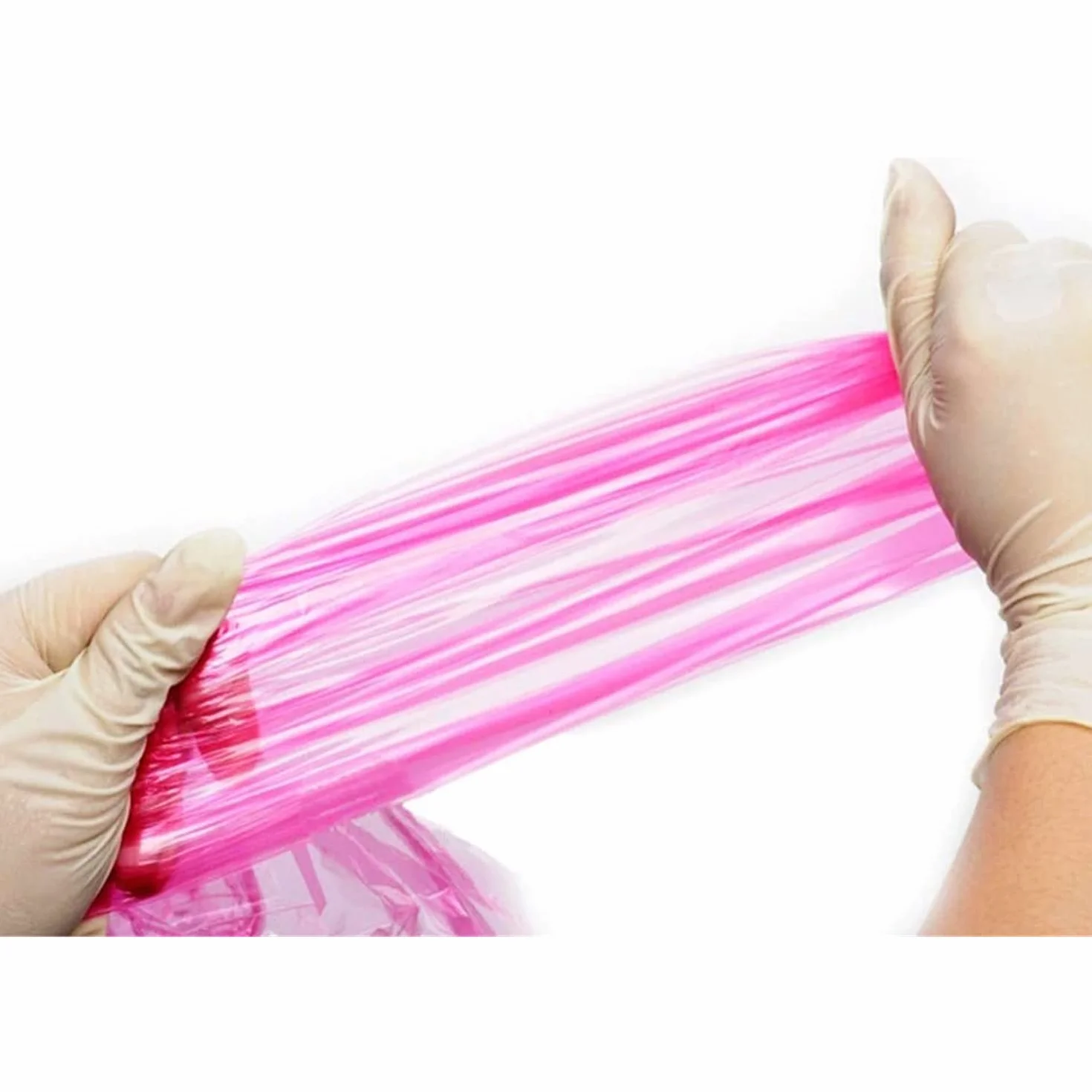 Guanti Veterinari Usa e Getta 40PC, Elastici in Pellicola di Plastica Morbida, Protezione Braccio Rosso