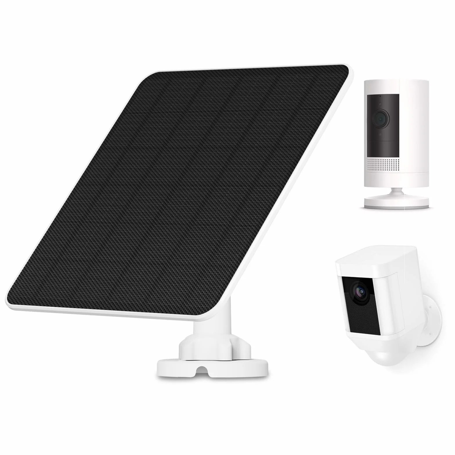 Pannello Solare per Telecamera Ring, 5W Solare per Stick Up Cam/Pro Batteria, Spotlight Cam/Plus/Pro, Wyze Batteria Cam Pro, Caricatore Solare per Telecamera Esterna con Cavo da 9,8 Piedi