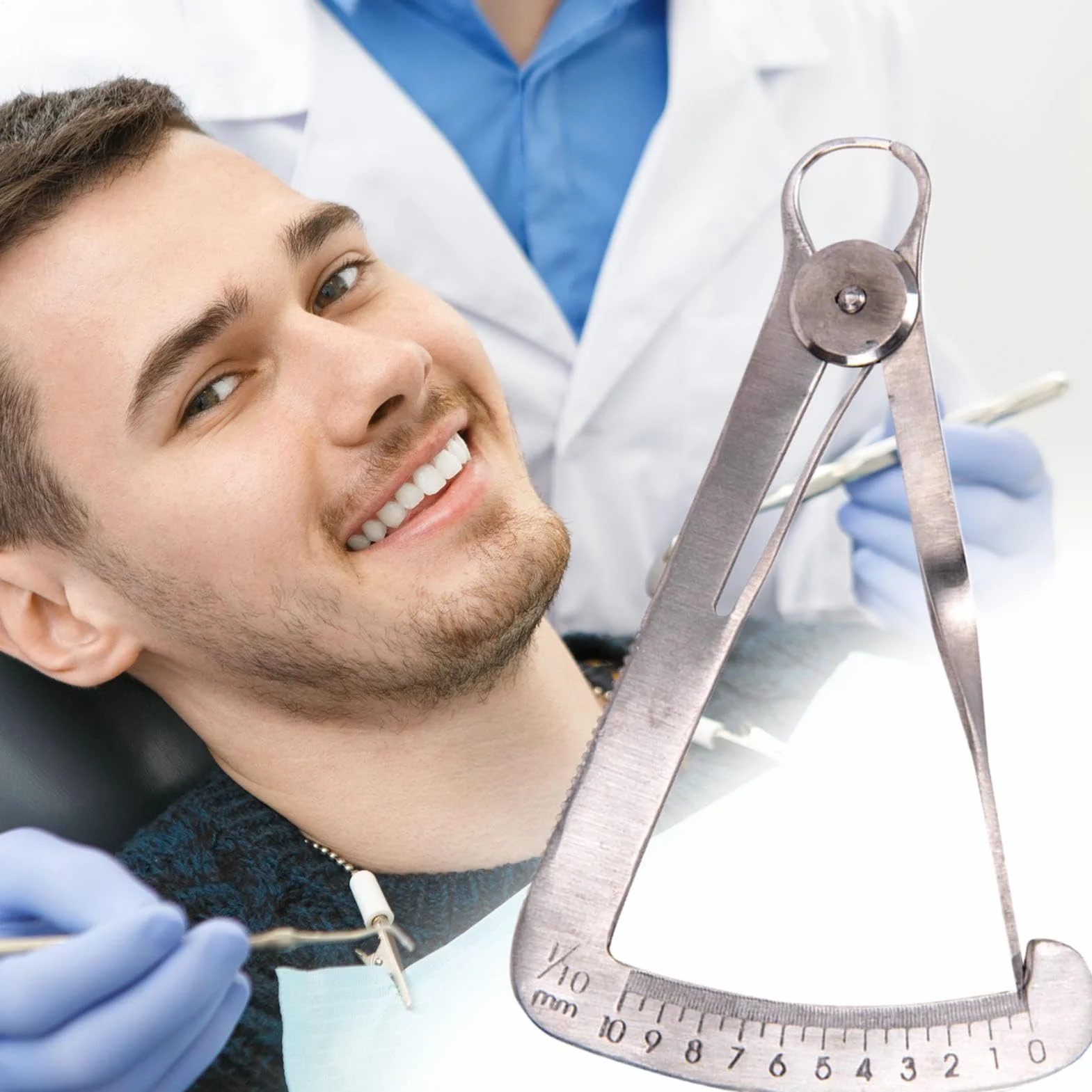 Calibro del triangolo di precisione in acciaio inossidabile - Utensile dentale ad alta precisione, spessore manuale corona
