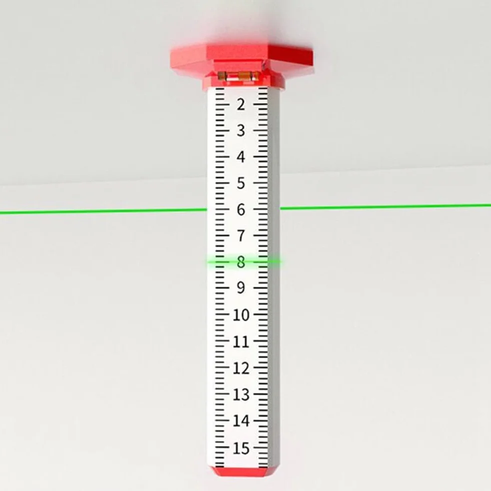 2 righelli di altezza per piastrelle da soffitto e pavimento, righello di misurazione con base magnetica, righello di misurazione per soffitto sospeso