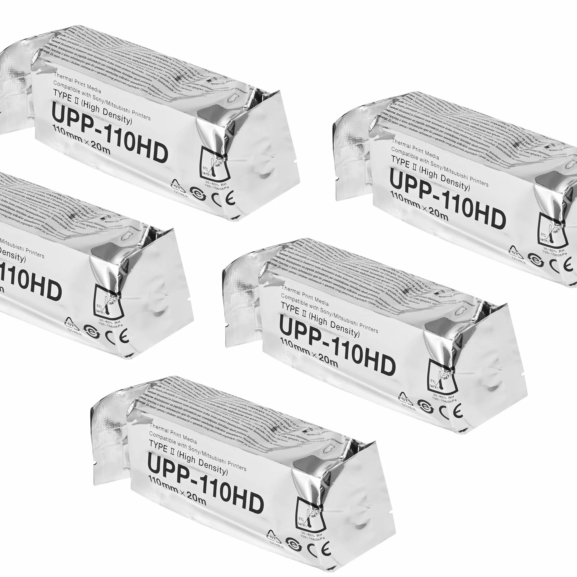 UPP-110HD - Carta termica ad ultrasuoni, 5 rotoli
