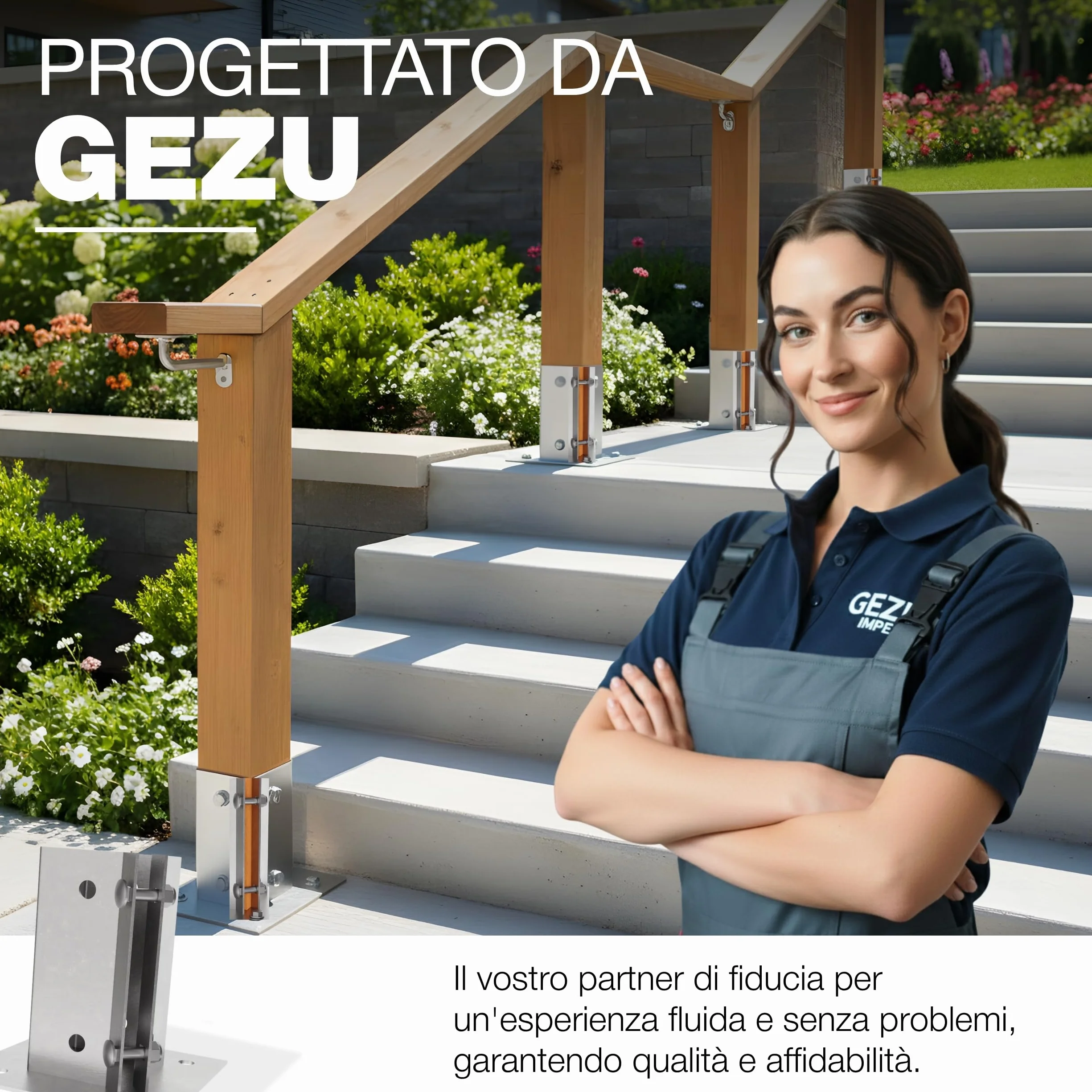 Supporto per Palo da Fissare 100 x 100 mm Zincato a Caldo Staffa Base Quadrata Recinzione