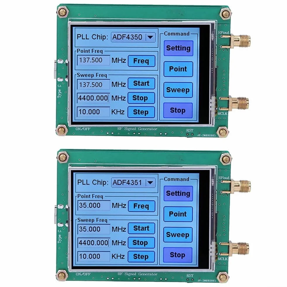 Generatore di segnale RF ADF4351 ADF4350 sweep frequenza controllo PC con cavo dati touch screen