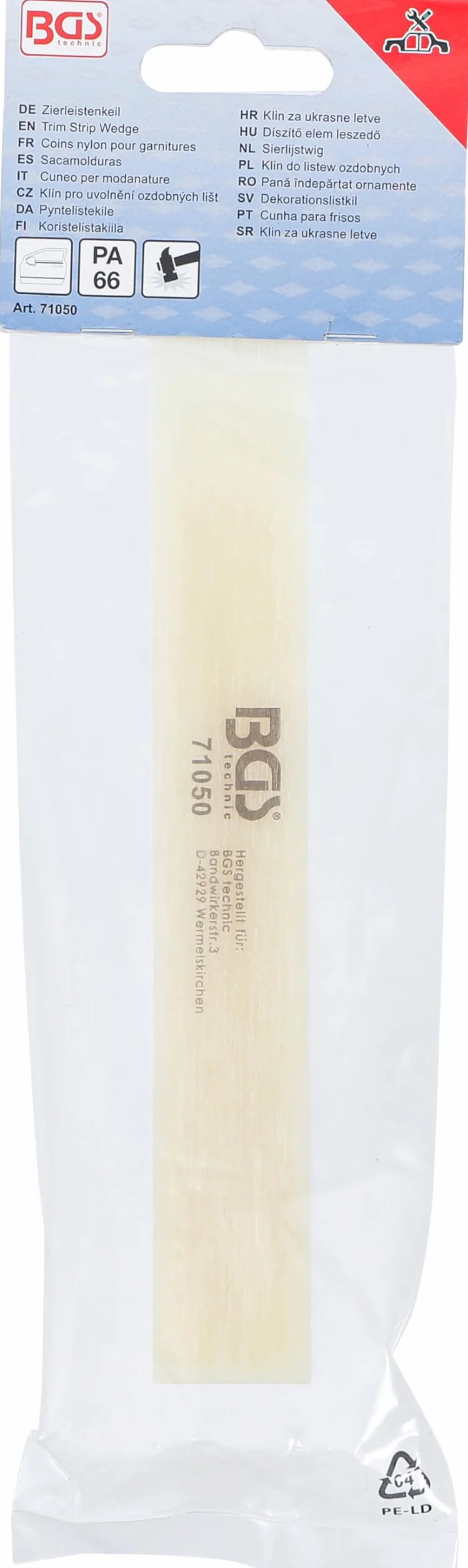 BGS 71050 Cuneo per modanature Nylon 185 x 25 mm