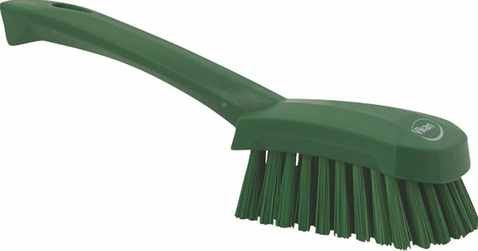 Vikan - Spazzola per la pulizia - Igiene - Con manico corto - Fibre dure - Verde