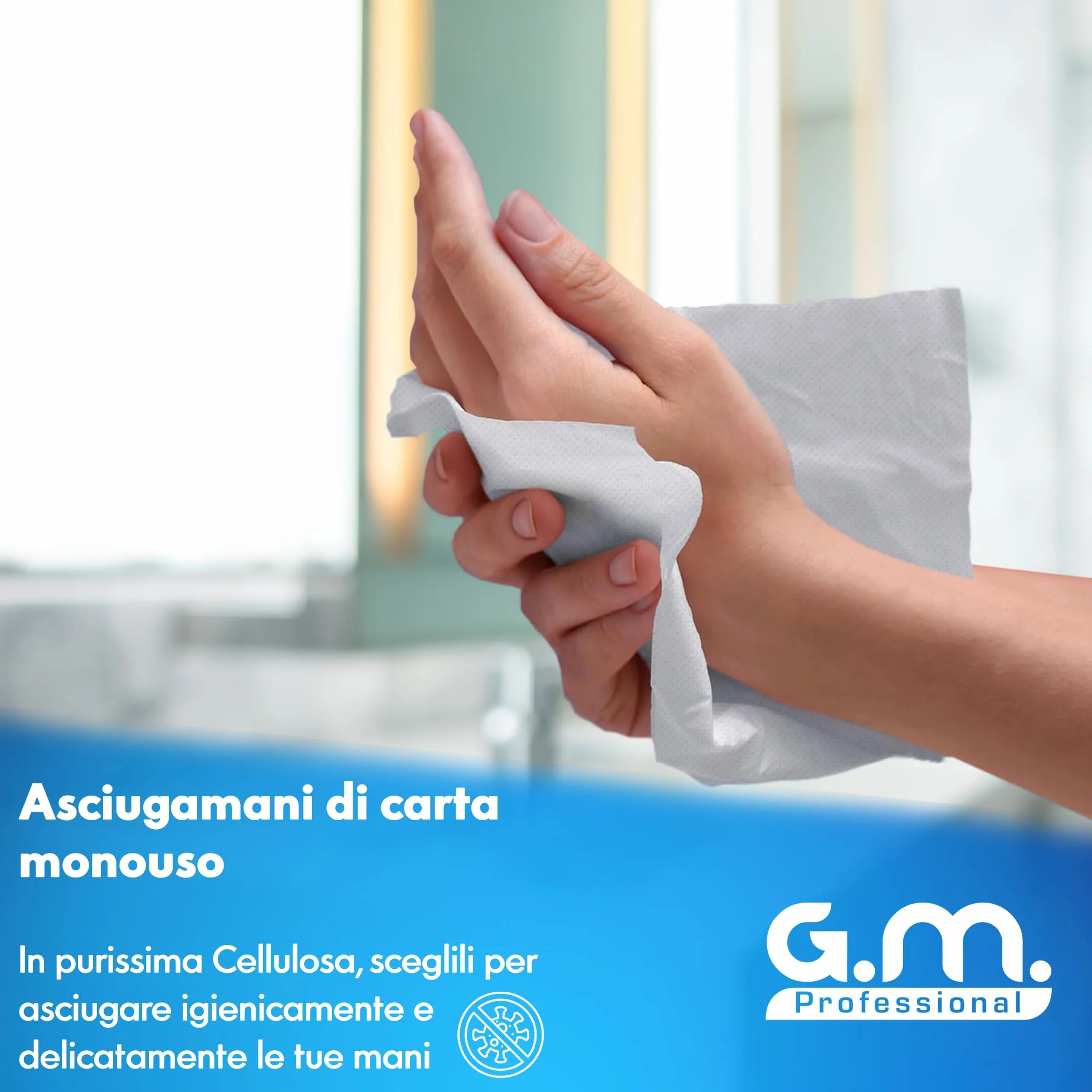 Tovaglioli Di Carta Intercalati 2 Veli 100% Cellulosa 21,5 X 24 Cm Piegati a Z 6 Pacchetti da 200