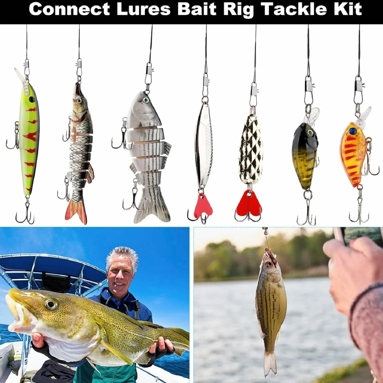 Leader Filo Acciaio Pesca 40Pz Lenze Inox Anti-Morso 15-30cm