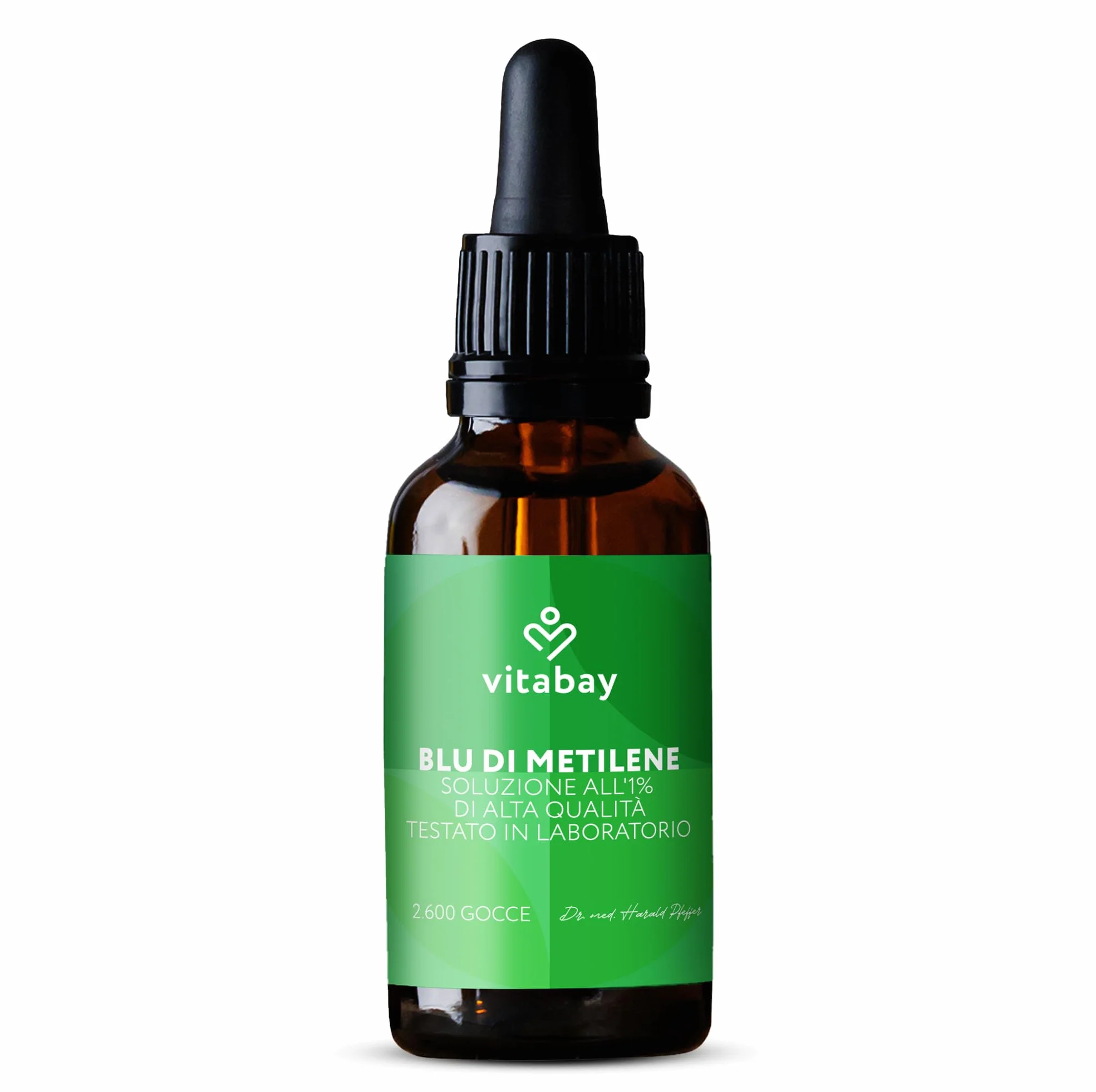 Vitabay Blu di Metilene 100 ml – Soluzione Methylene Blue all’1% Qualità USP Ad Alta Purezza