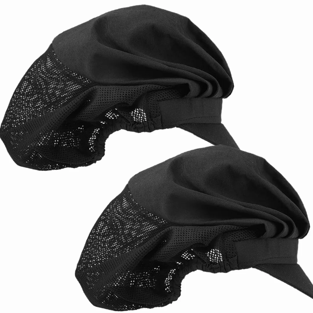 Cappelli da Cuoco Monouso Confezione da 2 Nero