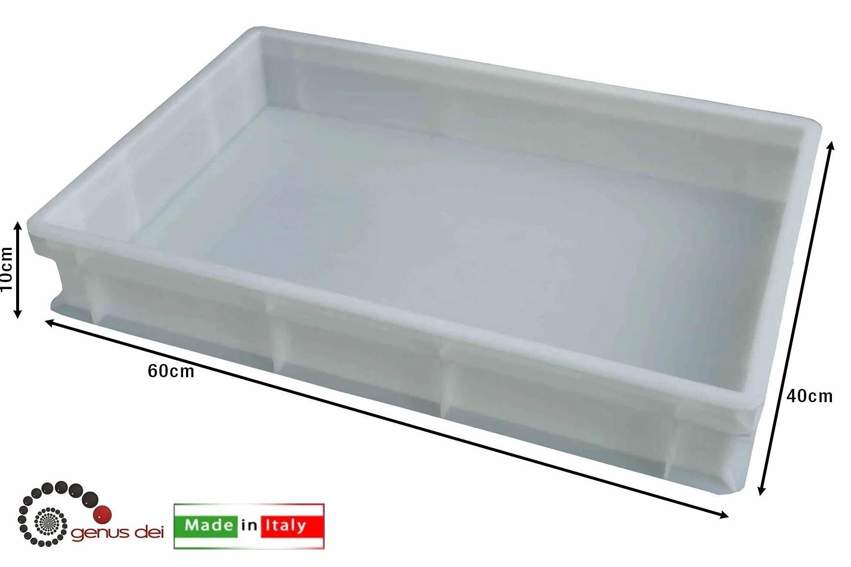 Cassetta box piena sovrapponibile 60x40x10 cm pizza impasto