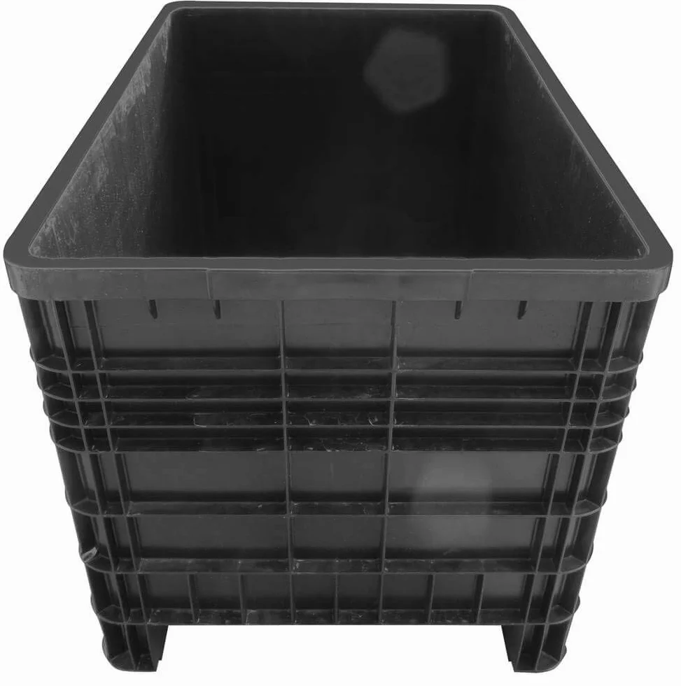 Cassa pallet in plastica (HDPE riciclato) 2 traverse, Mis. 1200 L x 800 P x 800 H mm, portata 250 Kg, volume 530 Lt