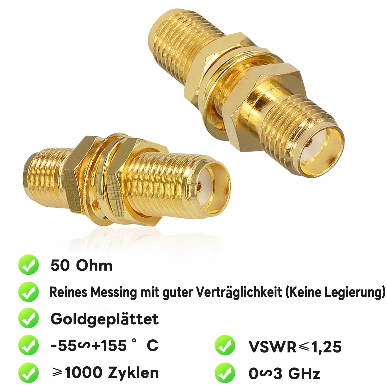 Adattatore coassiale SMA femmina a femmina per antenna WiFi 4G connettore paratia