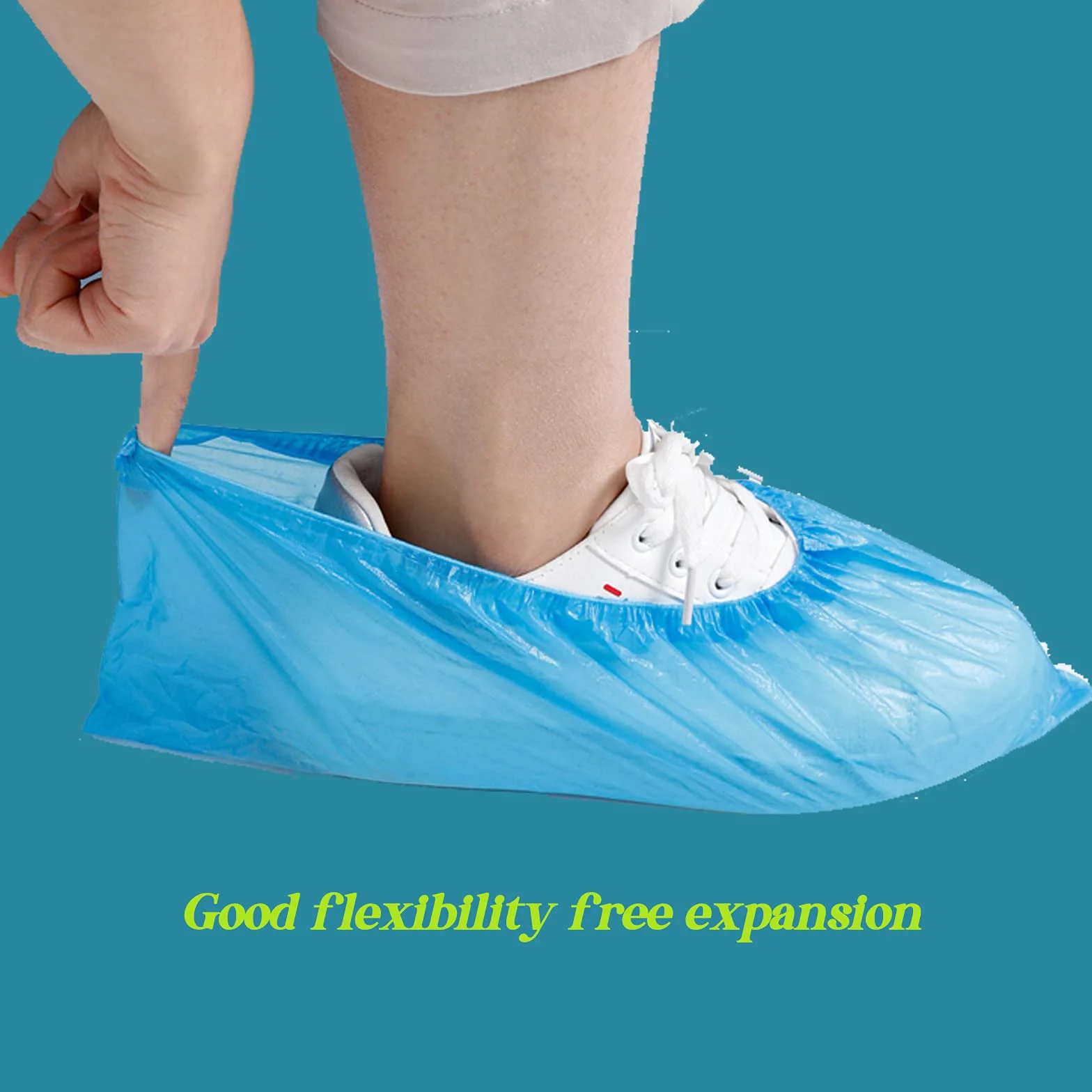 TOOSOFt Copriscarpe Monouso 100 Pezzi Impermeabile Calzari Antiscivolo Plastica CPE Extra Resistente