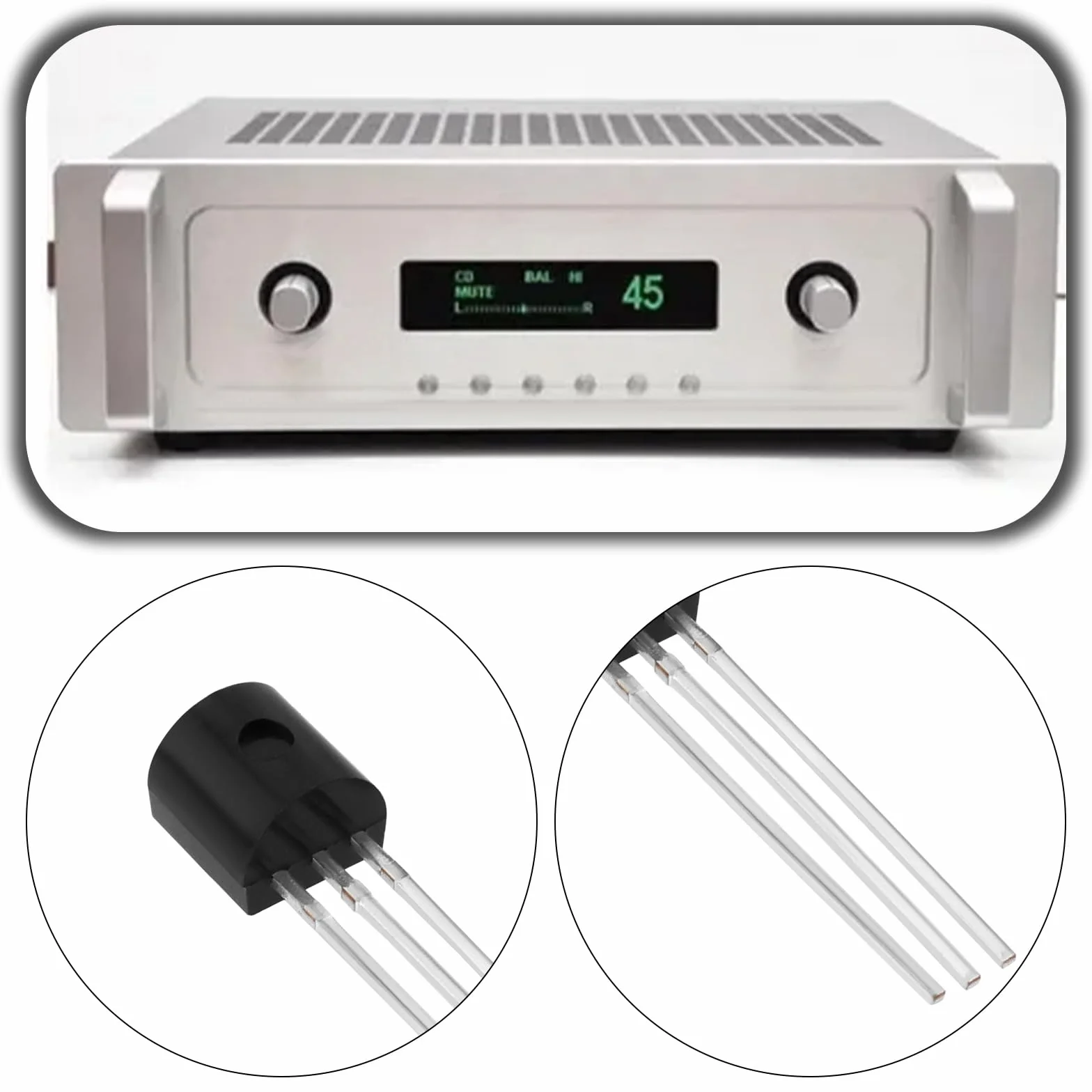 Create idea Transistor a effetto di campo di giunzione a 3 pin a canale N, a basso rumore, ad inserimento diretto, transistor audio, 2SK170GR, 40 V, 15 mA, per amplificatore audio, 20 pezzi