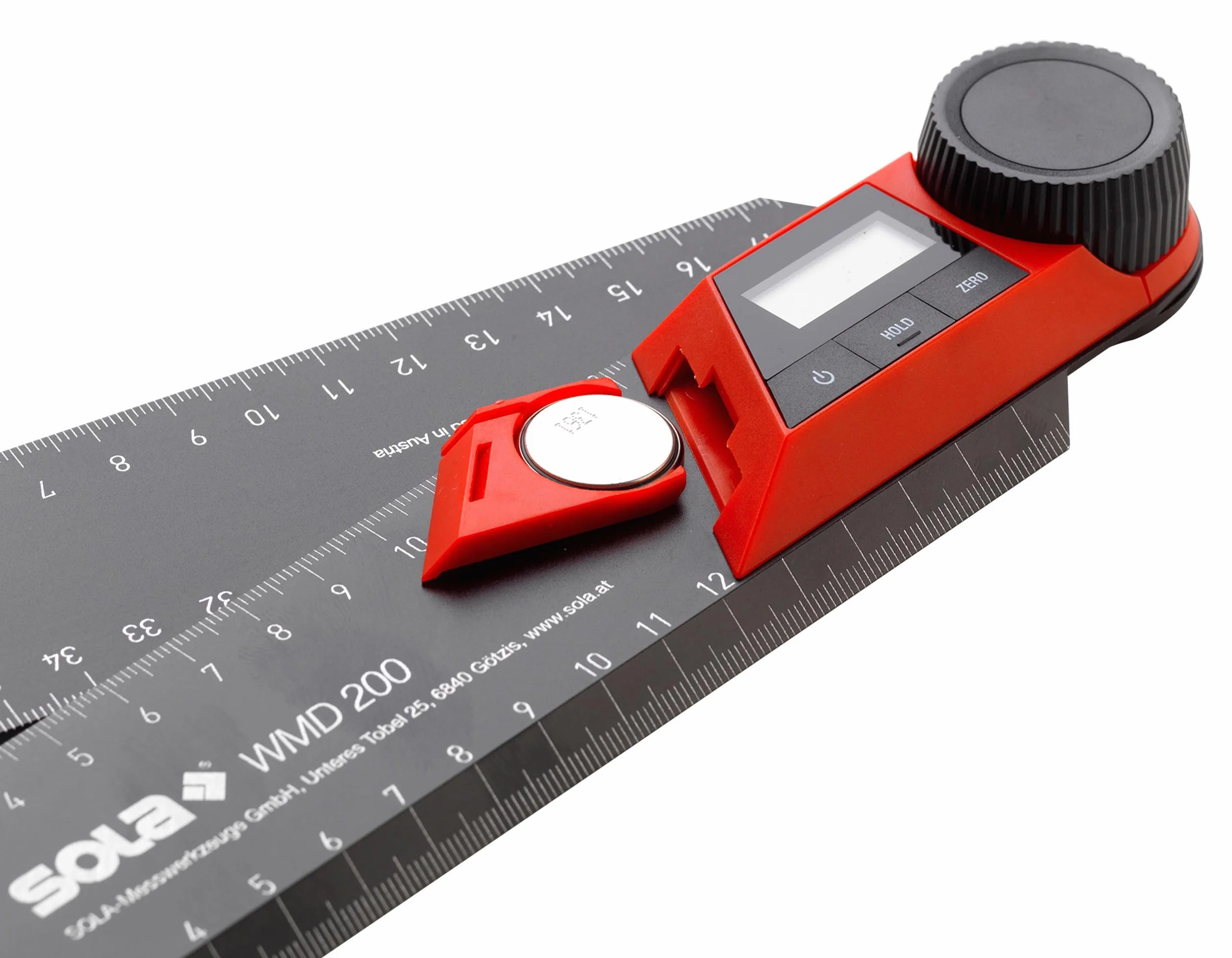 SOLA WMD 500 - Goniometro digitale LCD - Lunghezza 500 mm - Angolo di arresto - Falegname digitale - Righello per lavorazione