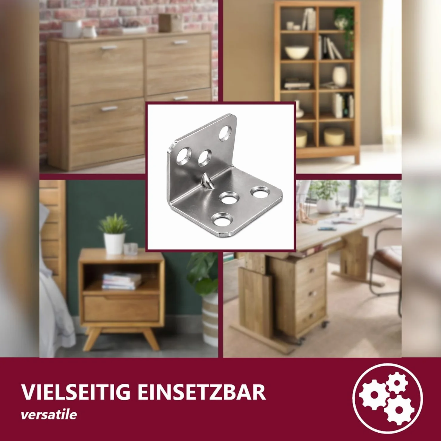 Euro Tishce Squadrette Angolari Metallo 90 Gradi 30x30x36 mm 30 Pezzi