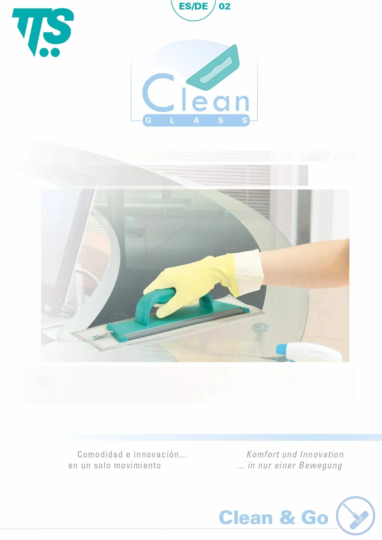 Clean Glass 30 cm, Motivo: Panno in Microfibra 30_cm Grigio