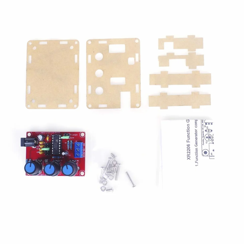 XR2206 1Hz -1MHz Function Signal Generator Sine/Triangle/Square Output Signal Generator Adjustable Frequency Amplitude（Welding completed）