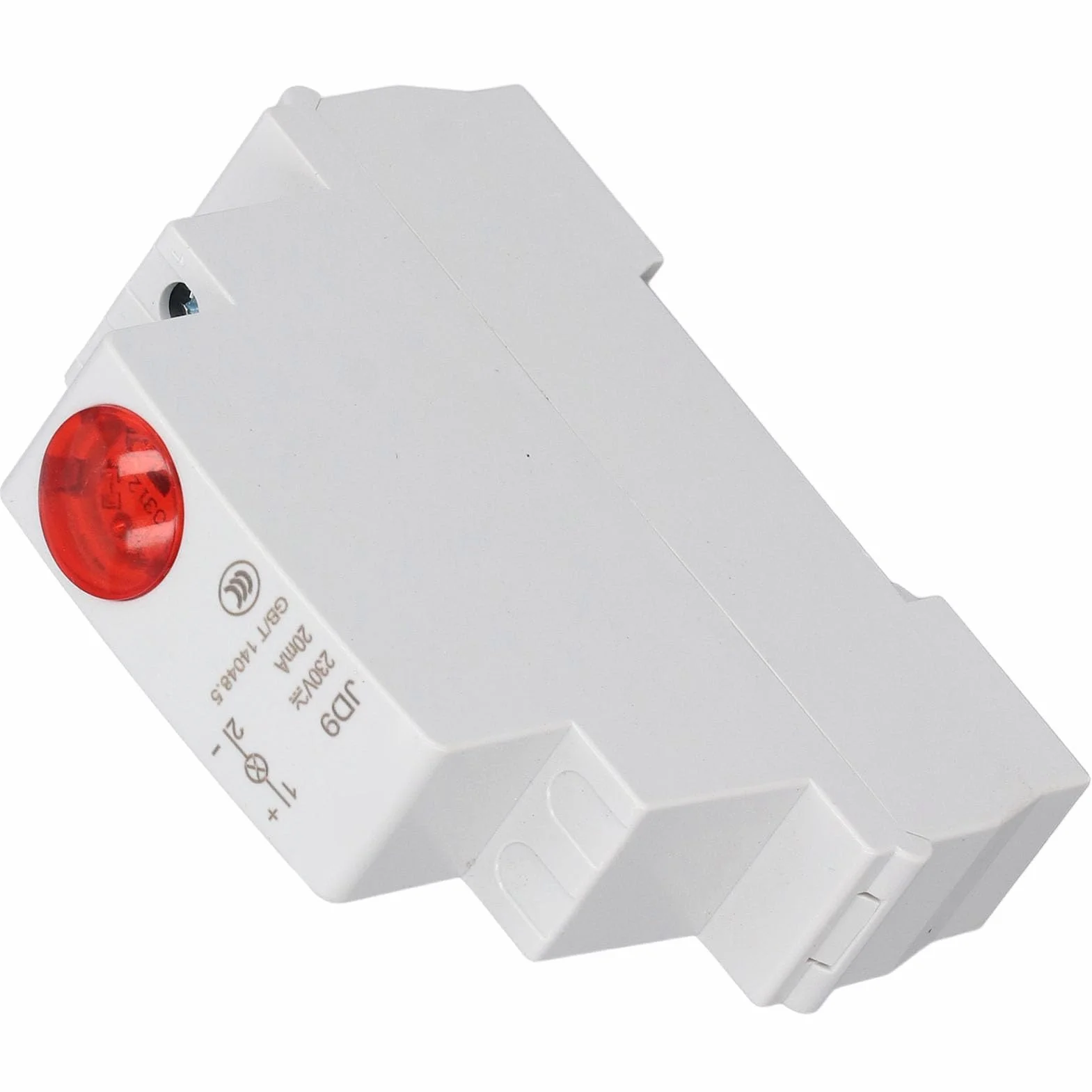 Indicatore Luminoso a LED su Guida DIN Lampada di Indicazione del Segnale del Circuito del Materiale PC Indicatore Luminoso Industriale per Scatola di Distribuzione (rosso)