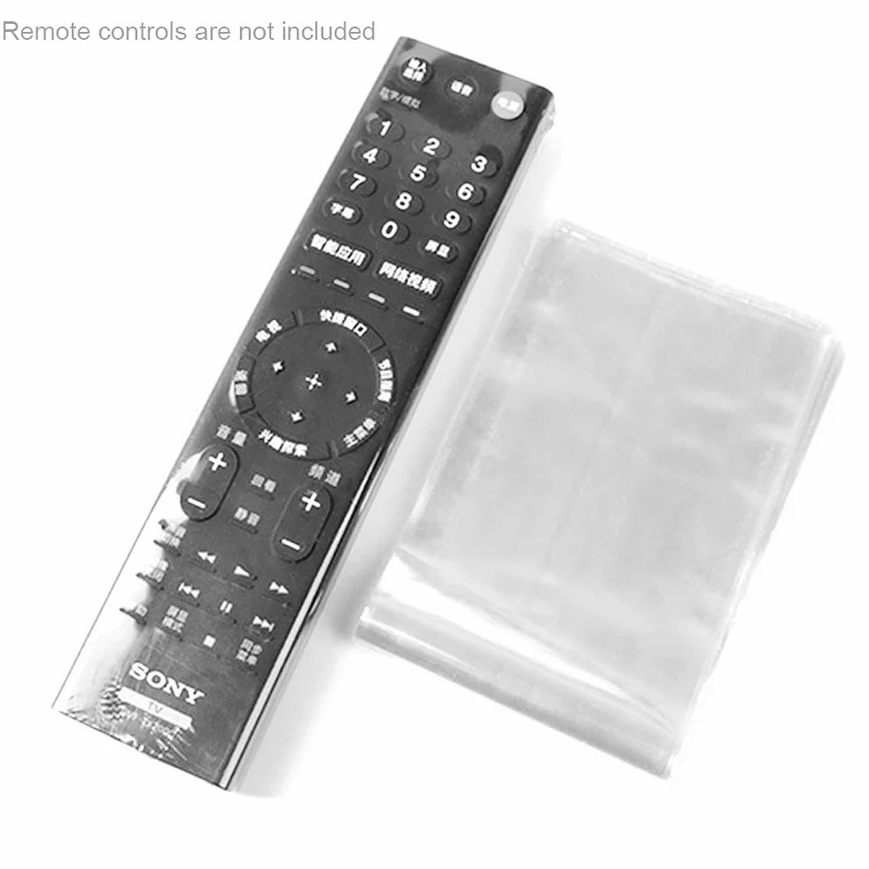 10 sacchetti termoretraibili per telecomando TV, in PVC trasparente, pellicola protettiva universale termorestringente per aria condizionata, video e TV (dimensioni: 8 x 25 cm)