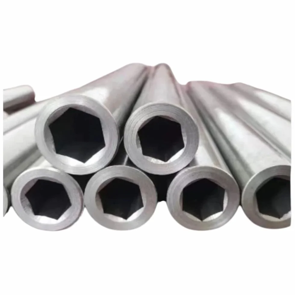 Barra Tubo Trafilato Ferro Vuoto Interno Esagonale Esterno Tondo 42mm 30mm 50cm