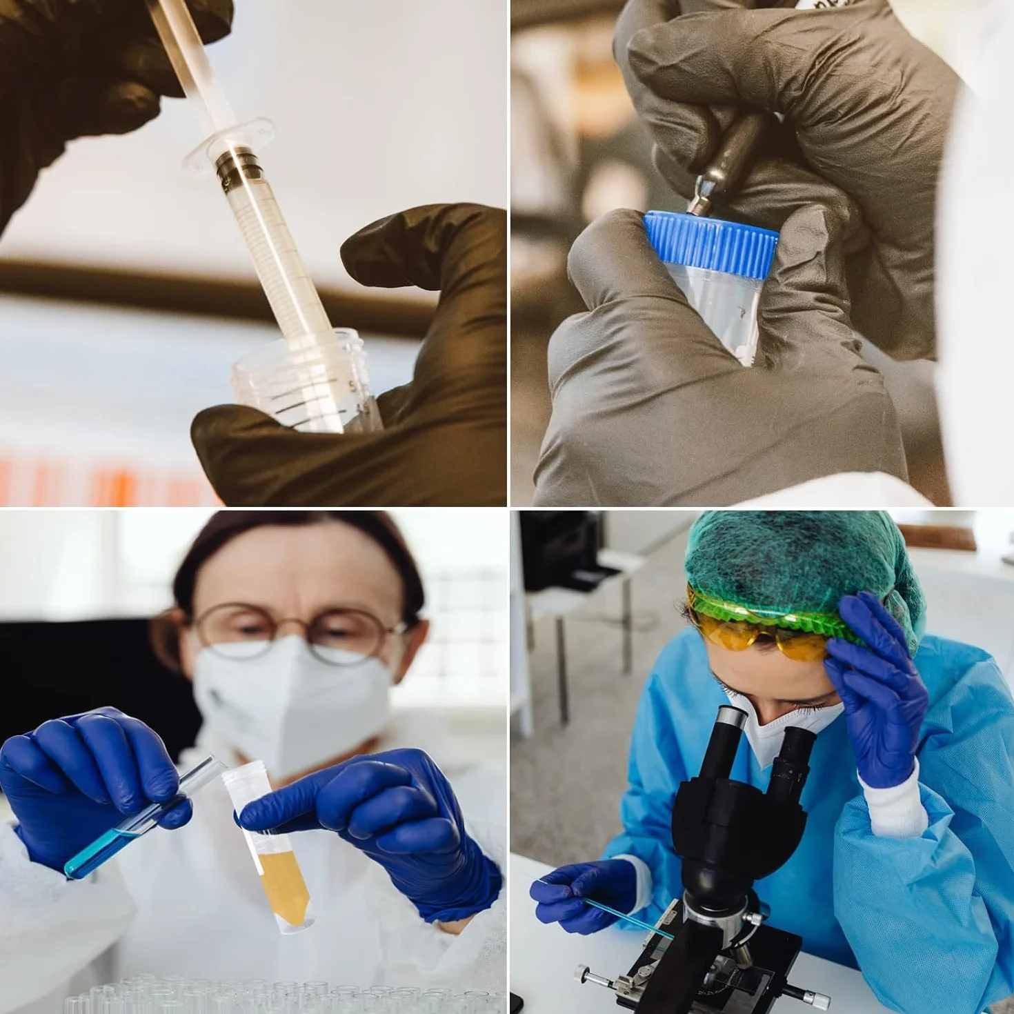 HUAZIZ 40 probówek wirowniczych 50 ml plastikowych niebieskich do laboratorium chemicznego
