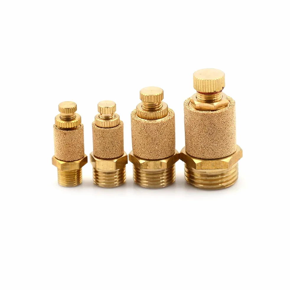 Silenziatore pneumatico filettatura esterna ottone filtro acustico 1/2" per utensili pneumatici