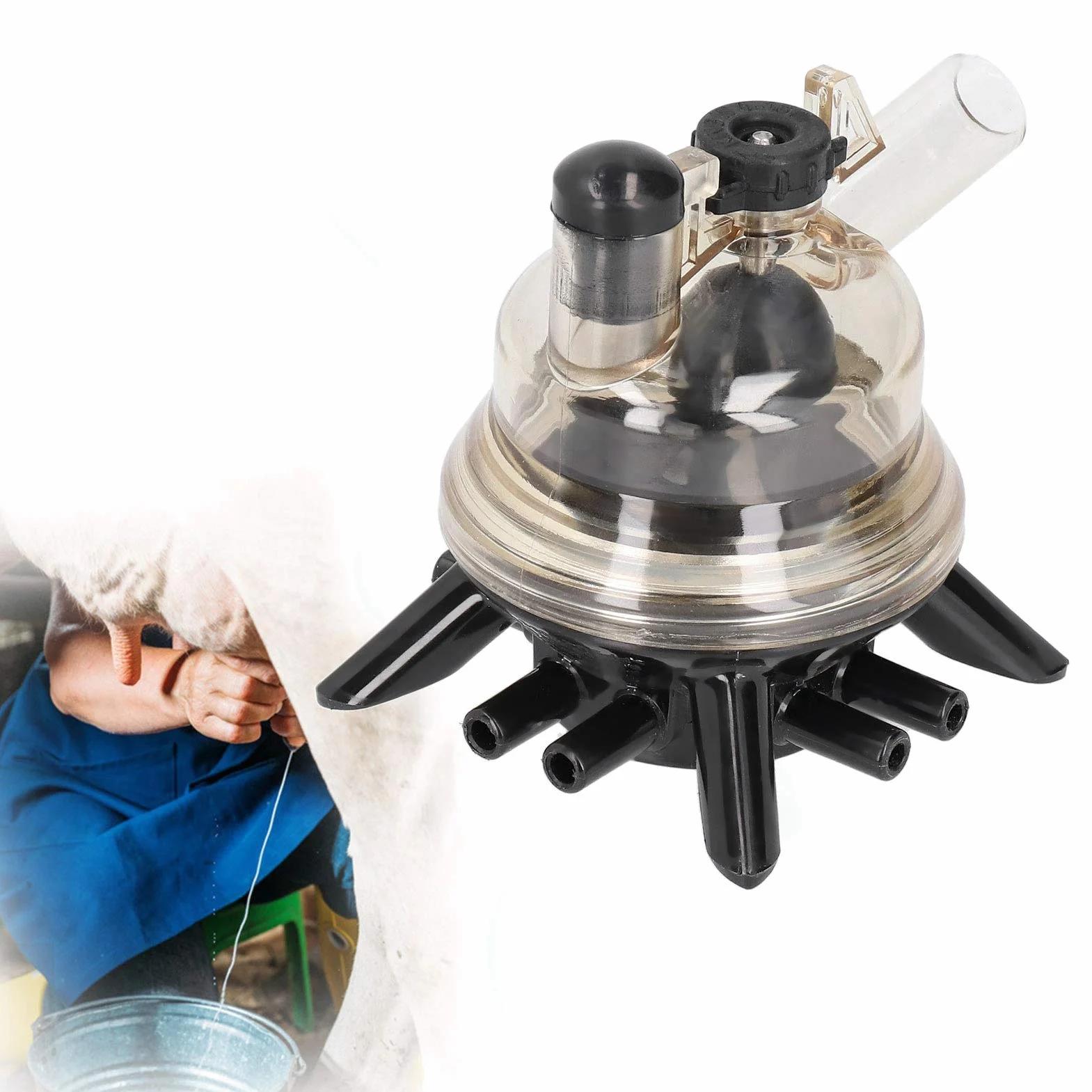 Mucca Capra Artiglio di Mungitura 150ml Portatile Stazione Mungitrice Macchina Collettore di Latte per Capre e Pecore
