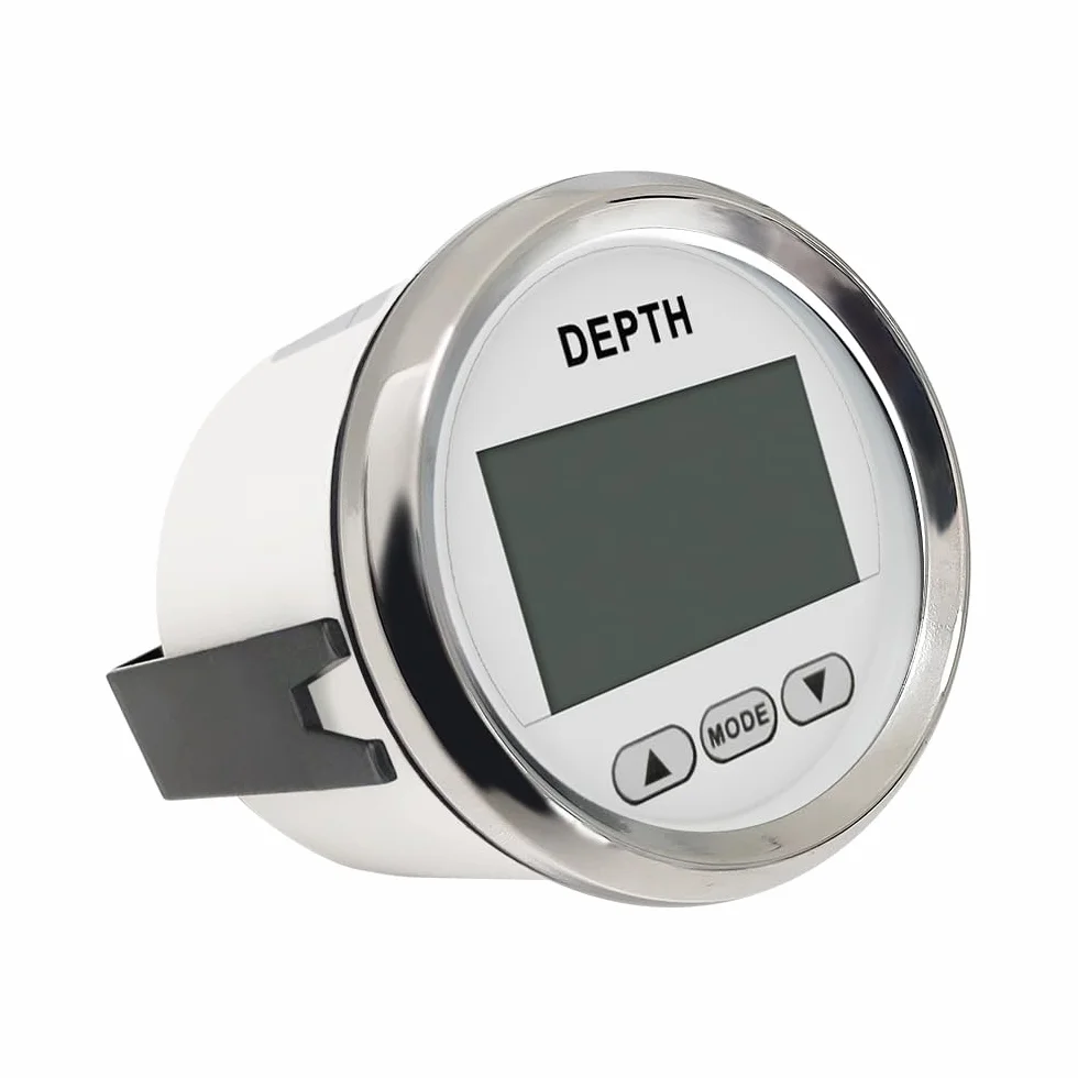 ELING Misuratore di profondità digitale 52 mm display 2 pollici retroilluminazione bianca per yacht