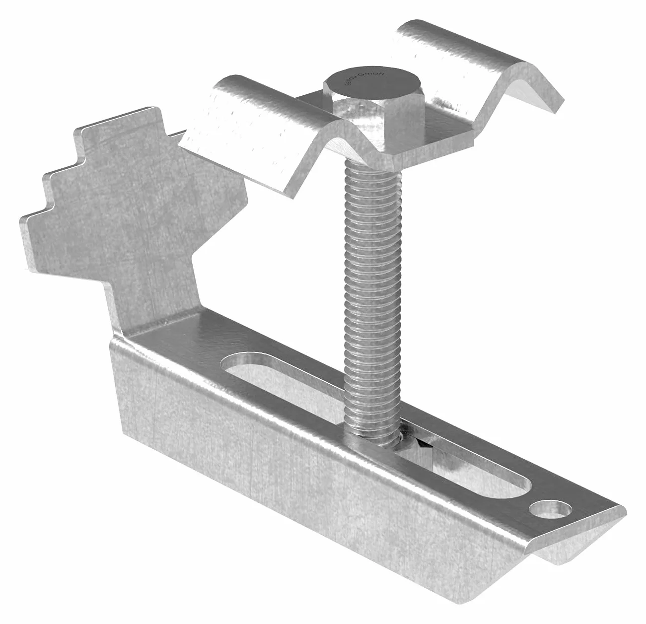 FeNau - Morsetto a griglia (set completo) per griglia altezza 30 mm e MW: 30/30 mm, S235JR, V2A, fusibile a griglia, fissaggio a griglia