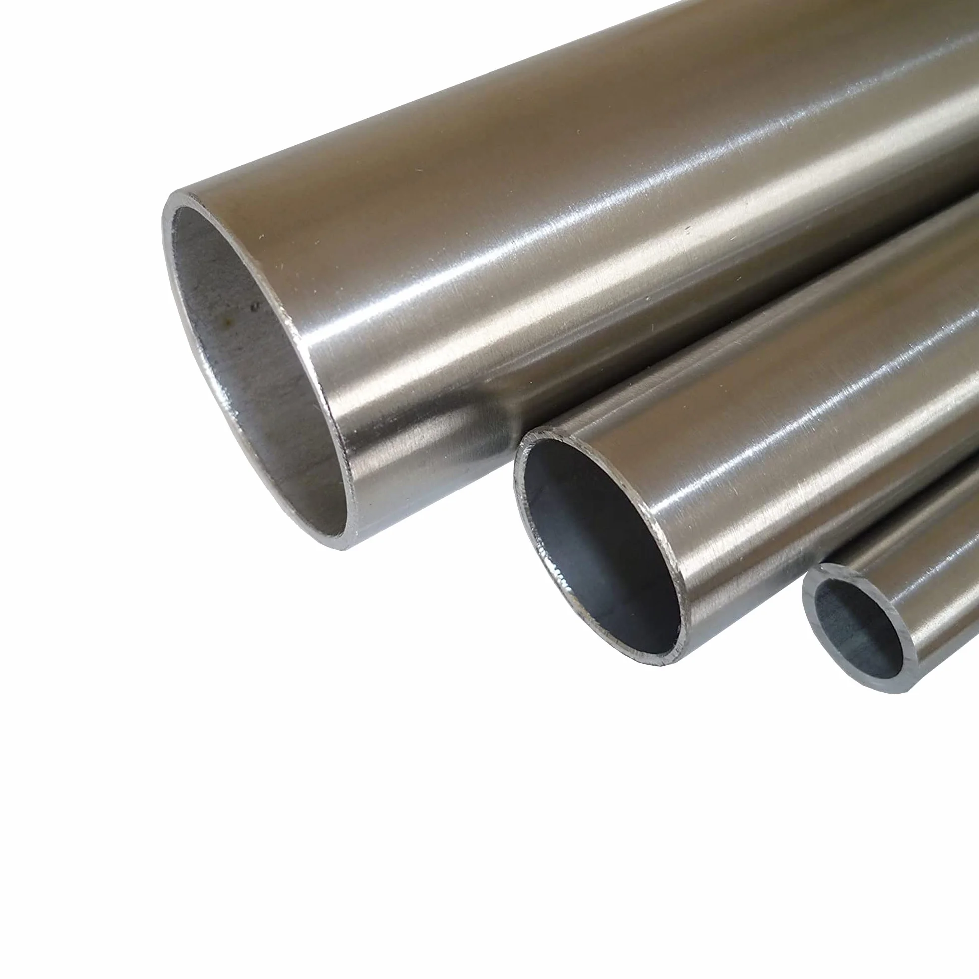 B&T Metall Tubo rotondo acciaio inox levigato Ø 25 x 2 mm 3/4" lunghezza 2 m K240 1.4301 saldato longitudinalmente profilo cavo