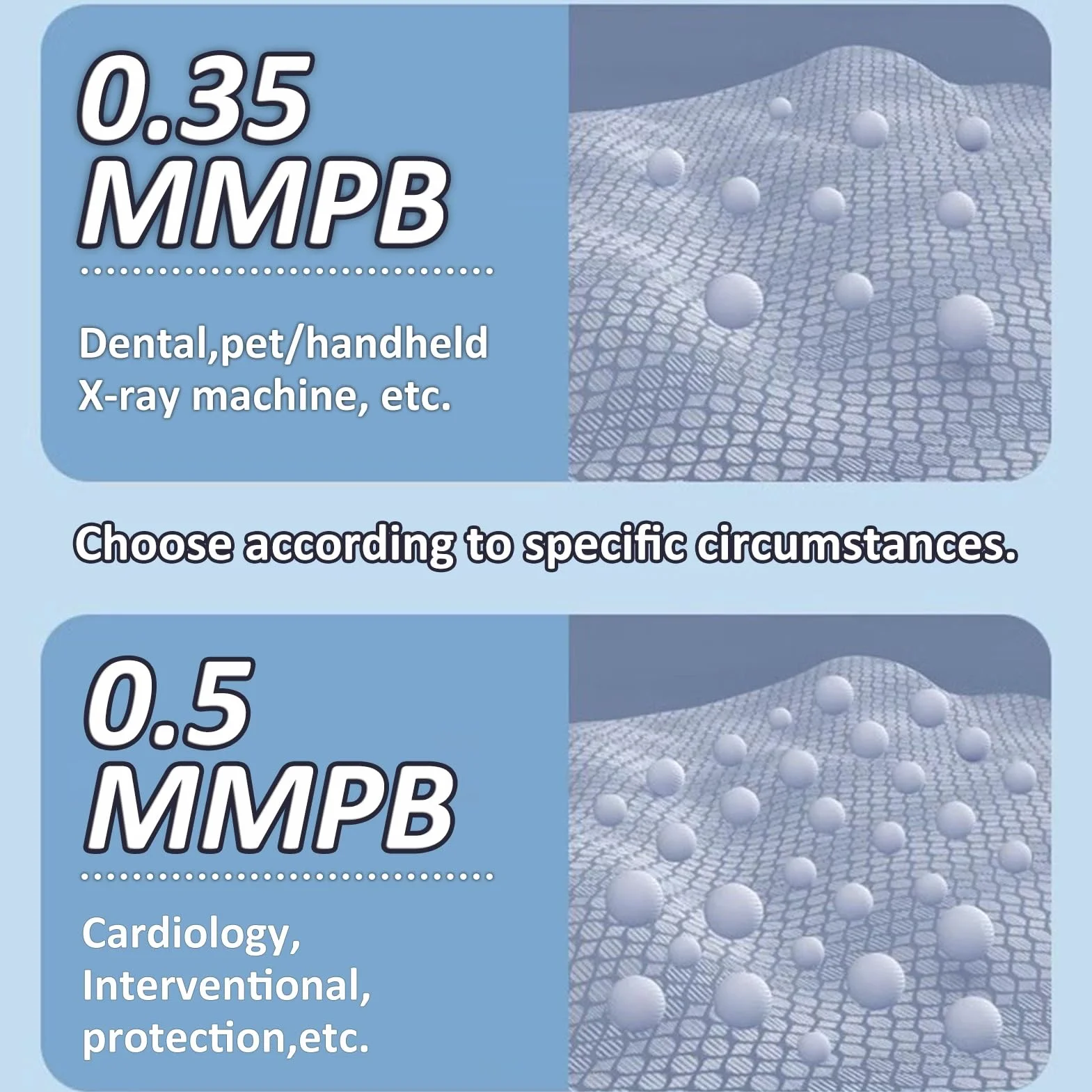 Schermo per Tiroide in Piombo Blu 0.5mmPb Protezione Raggi X Collare Regolabile per Cliniche