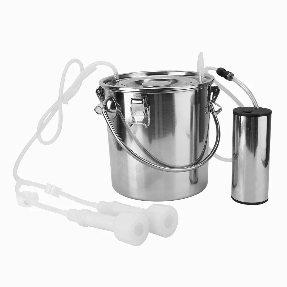 Mungitrice Elettrica per capra, Pompa per Vuoto Pulsante Automatica per Mungitura 5 Litri, Parti e Accessori per Mungitura per capra