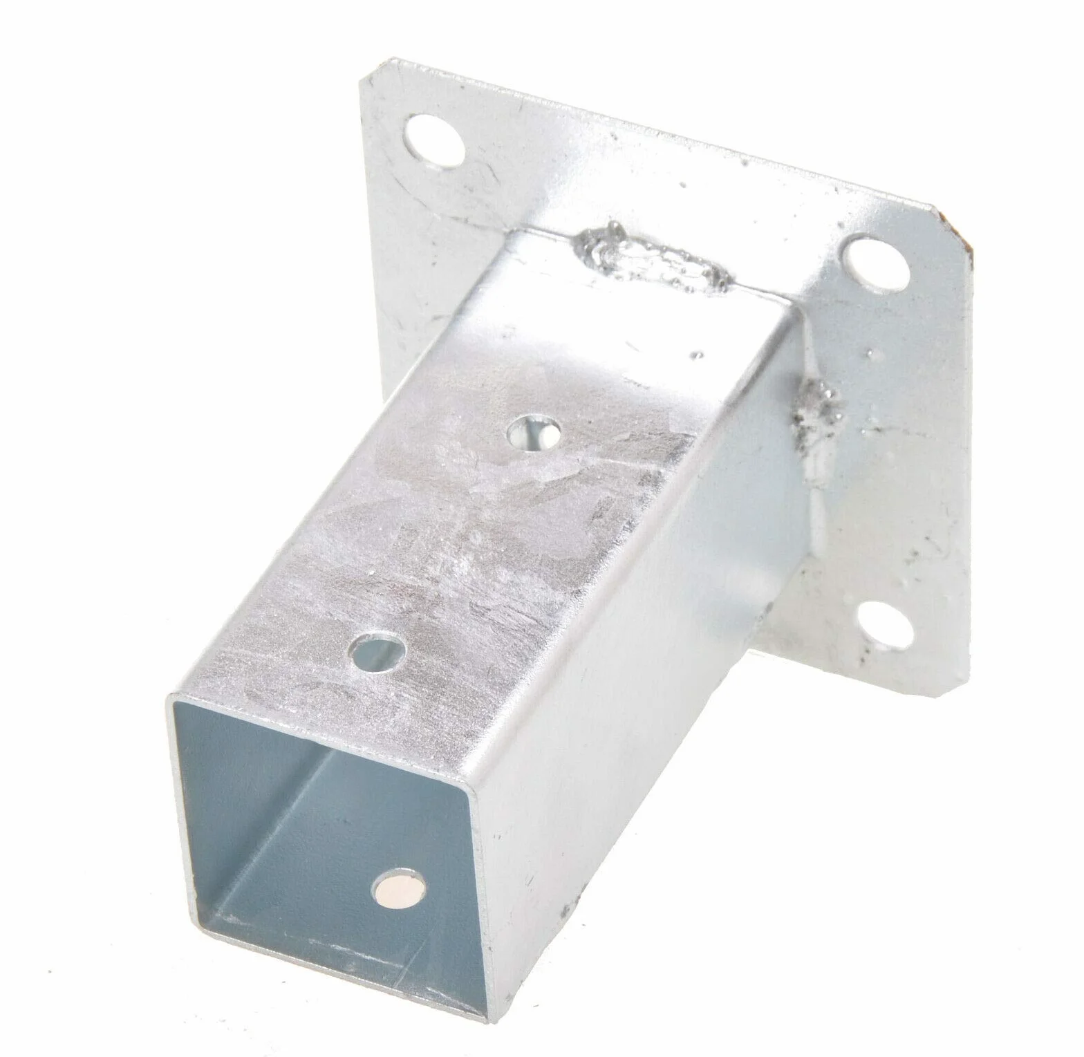 Supporto per palo da avvitare 50 x 50 mm, staffa zincata a caldo per recinzione pergolato