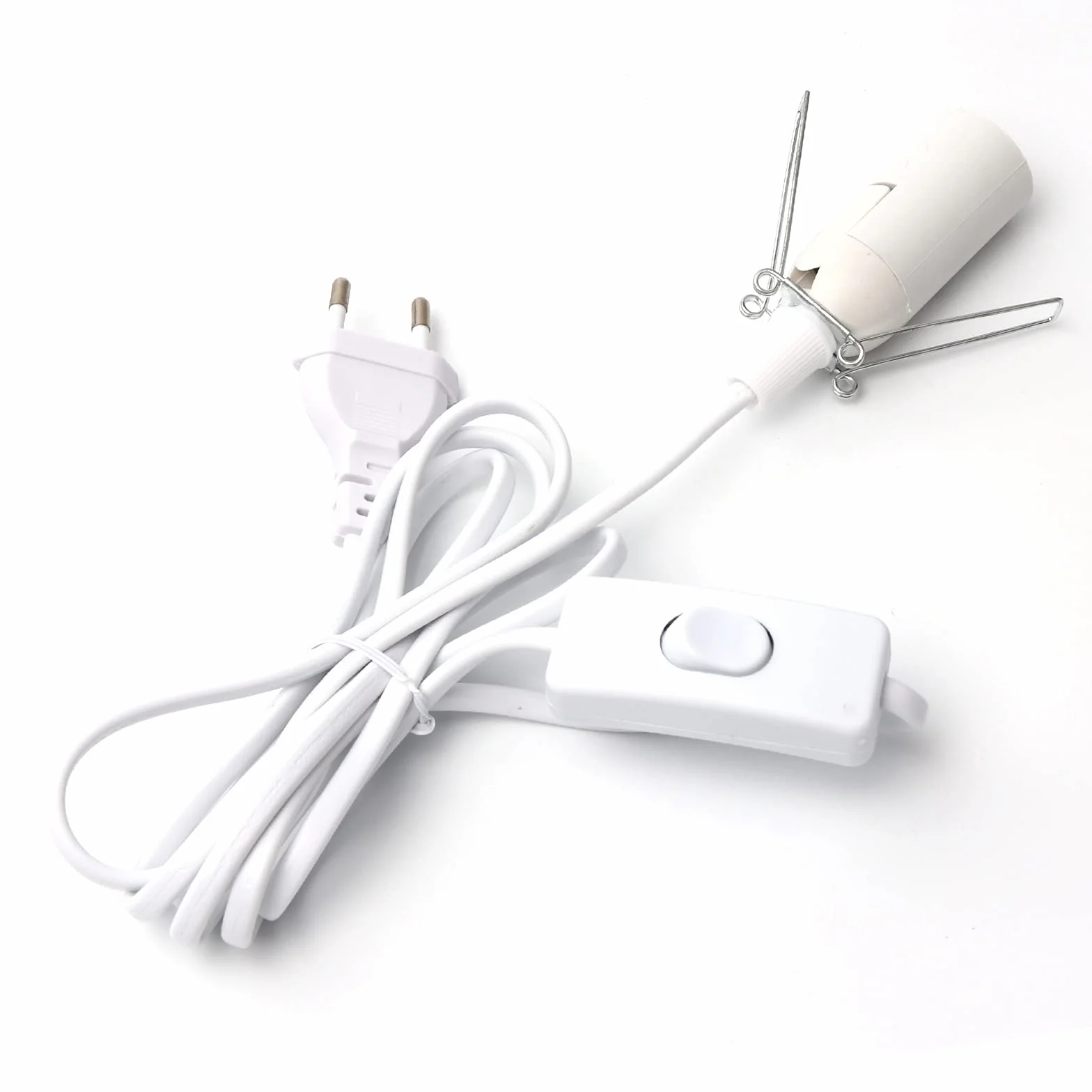 Cavo per lampada di sale lampada presa UE con interruttore, E14, 1,8 m, portalampada, Bianca