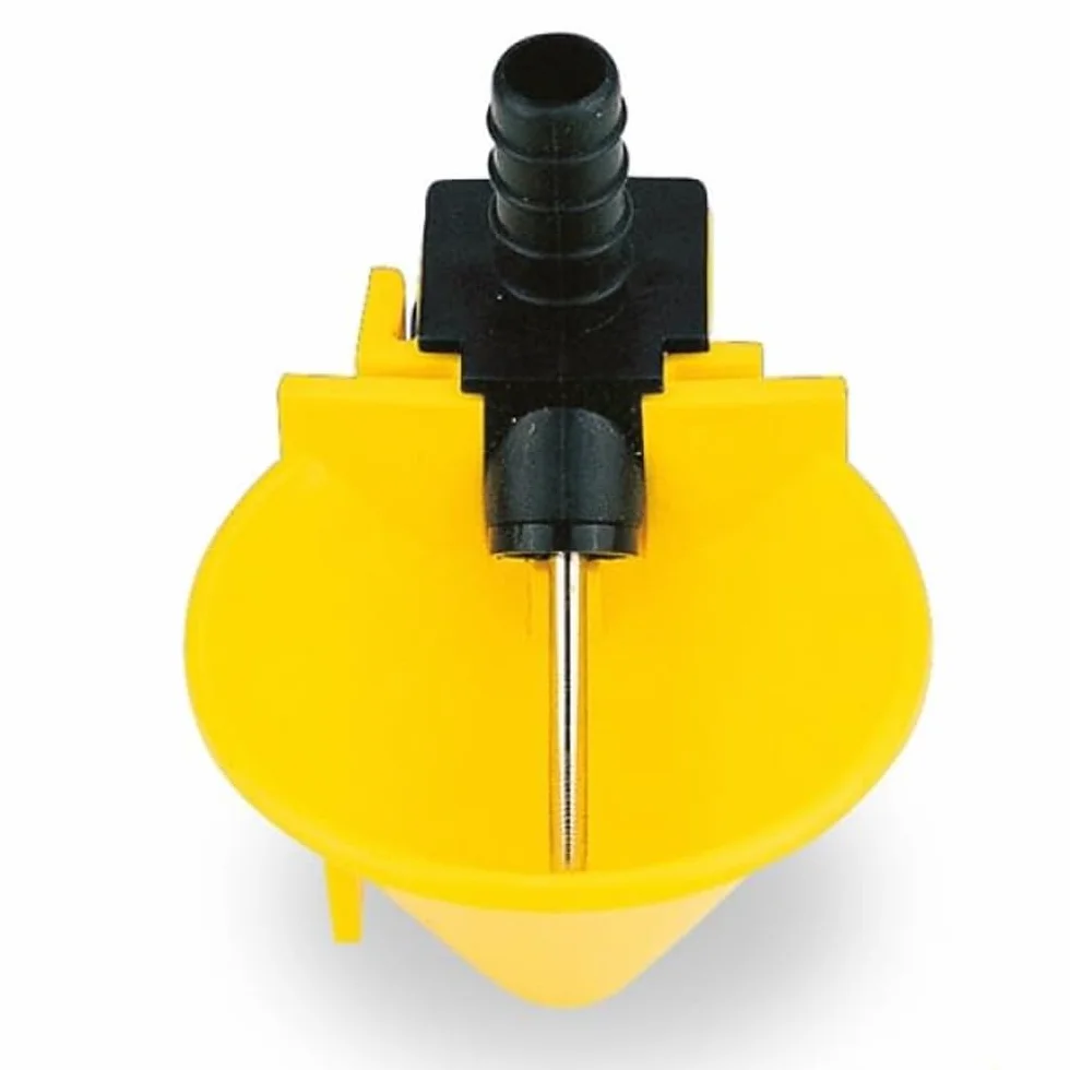 Abbeveratoio automatico per galline e perdici | Confezione da 5 | Collegamento a serbatoio d'acqua | Fissaggio in gabbia | Per pollame, polli, anatre