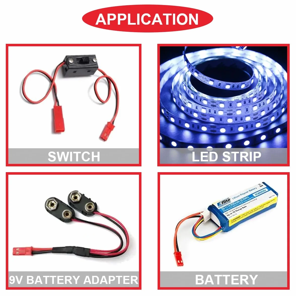 JST SYP - Cavo connettore maschio e femmina da 2,5 mm, 2 pin, 15 paia, con UL1007 20AWG 100 mm, rosso e nero, cavo e tubo termorestringente per striscia di lampade a LED, giocattoli
