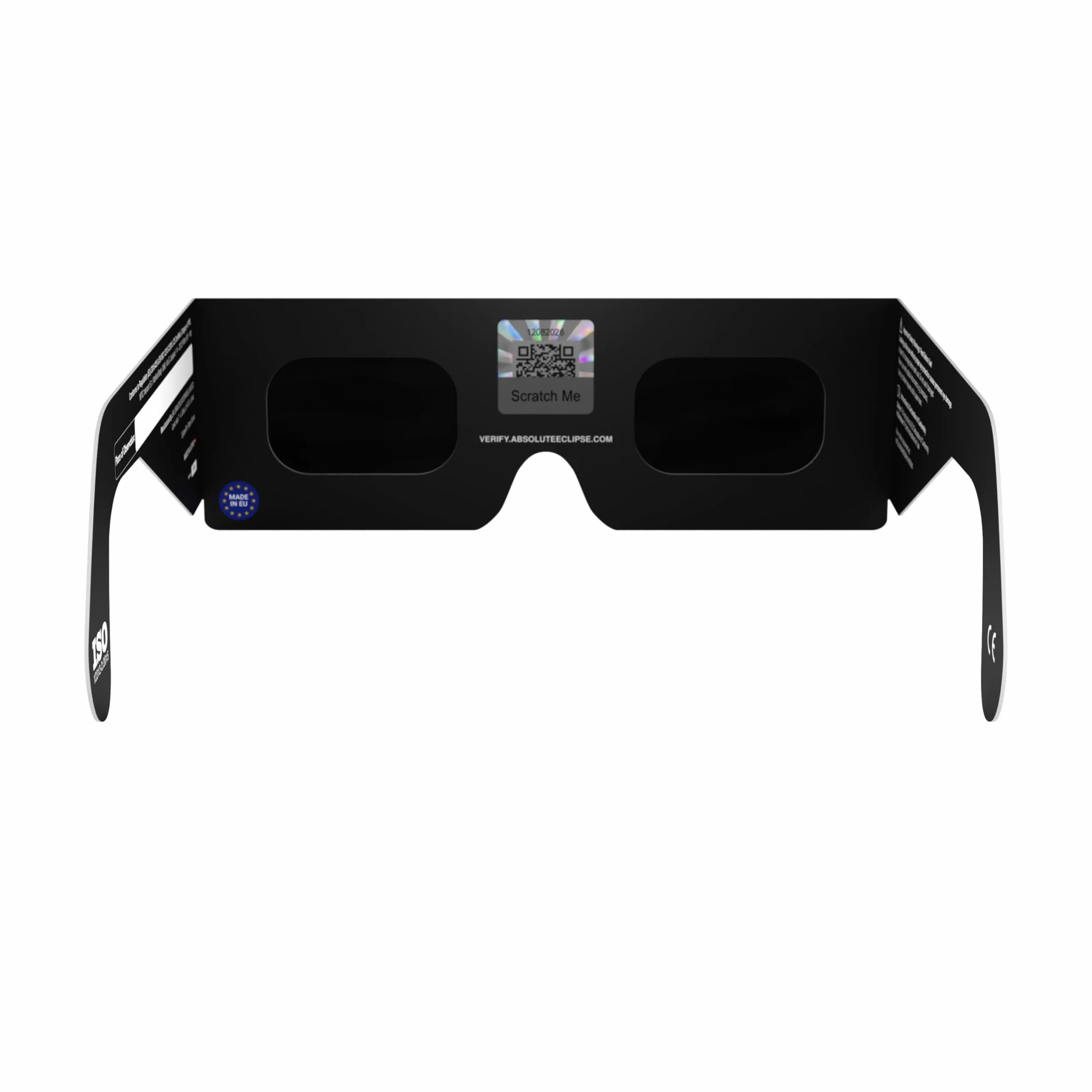 Absolute Eclipse Occhiali Eclissi Solare Certificati ISO 12312-2 CE | FR | Occhiali per Vedere Eclissi 12 Agosto 2026 | Adulti e Bambini | Confezione da 2 | Produttore Europeo
