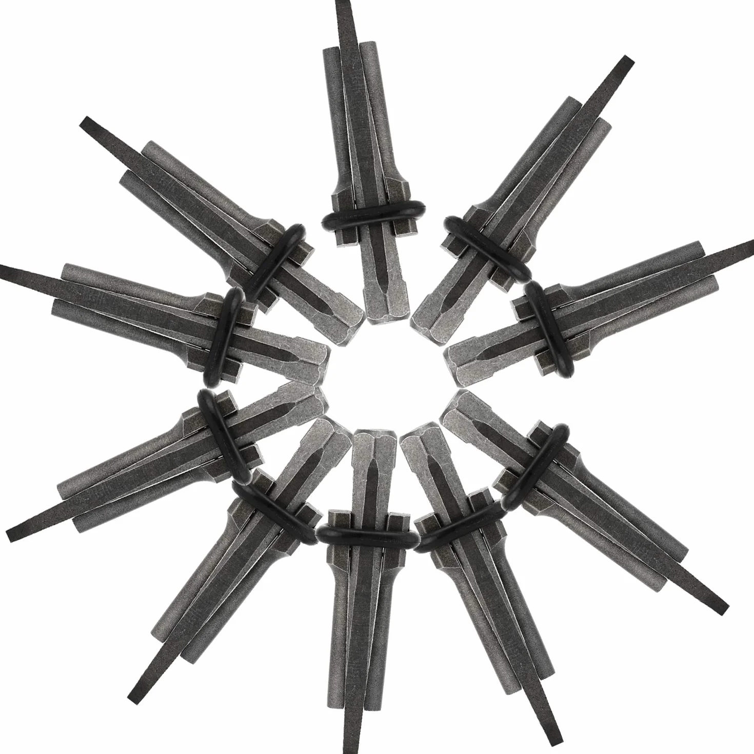 Homtone 16mm Cuneo di granito 10 Set, 5/8 Spina Cuneo Piuma Spessori Calcestruzzo Marmo Granito Pietra Roccia Splitting Utensili