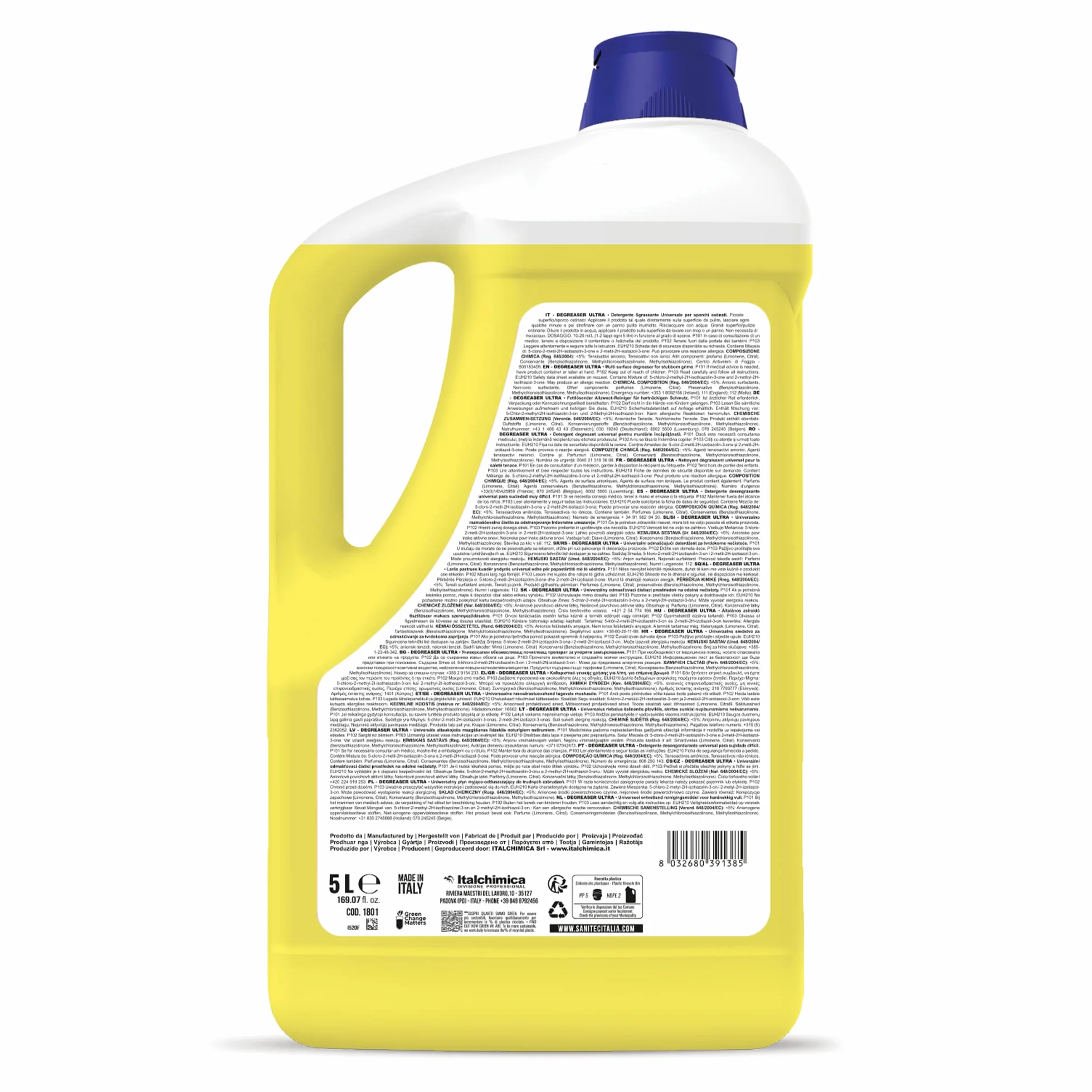 SANITEC Ultra Sgrassatore Spray Sporco Ostinato 5 kg Limone