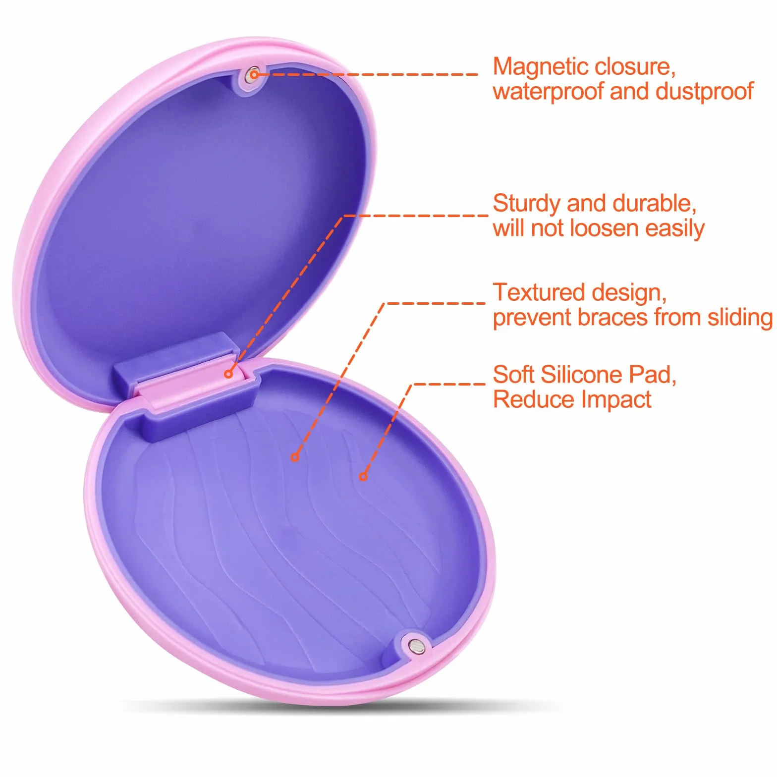 Avesteir 2 pezzi porta apparecchio denti, caso per dentiera, custodia bite dentale, contenitore per protesi dentarie, scatola ortodontica, Resistente e Facile da Pulire, per aligner (Rosa e blu)
