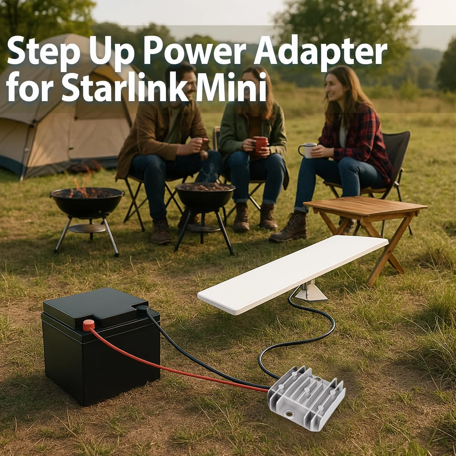 Step Up Power Cavo per Starlink Mini, 12 V 24 V a 30 V 3,5 A con cavo da 3,28 FT 100 W IP68 Waterproof DC Boost Adapter per Starlink Mini, camper, esterno e viaggio