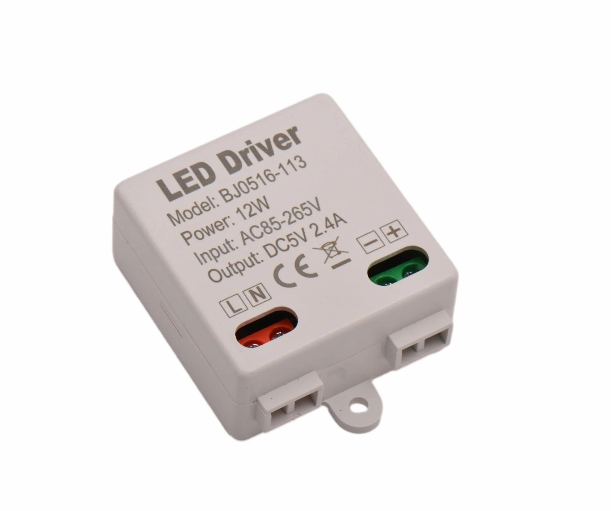 Micro Alimentatore Trasformatore 5V 12W 2,4A 45x41x20mm Output Tensione Costante 86-265vac Per LED