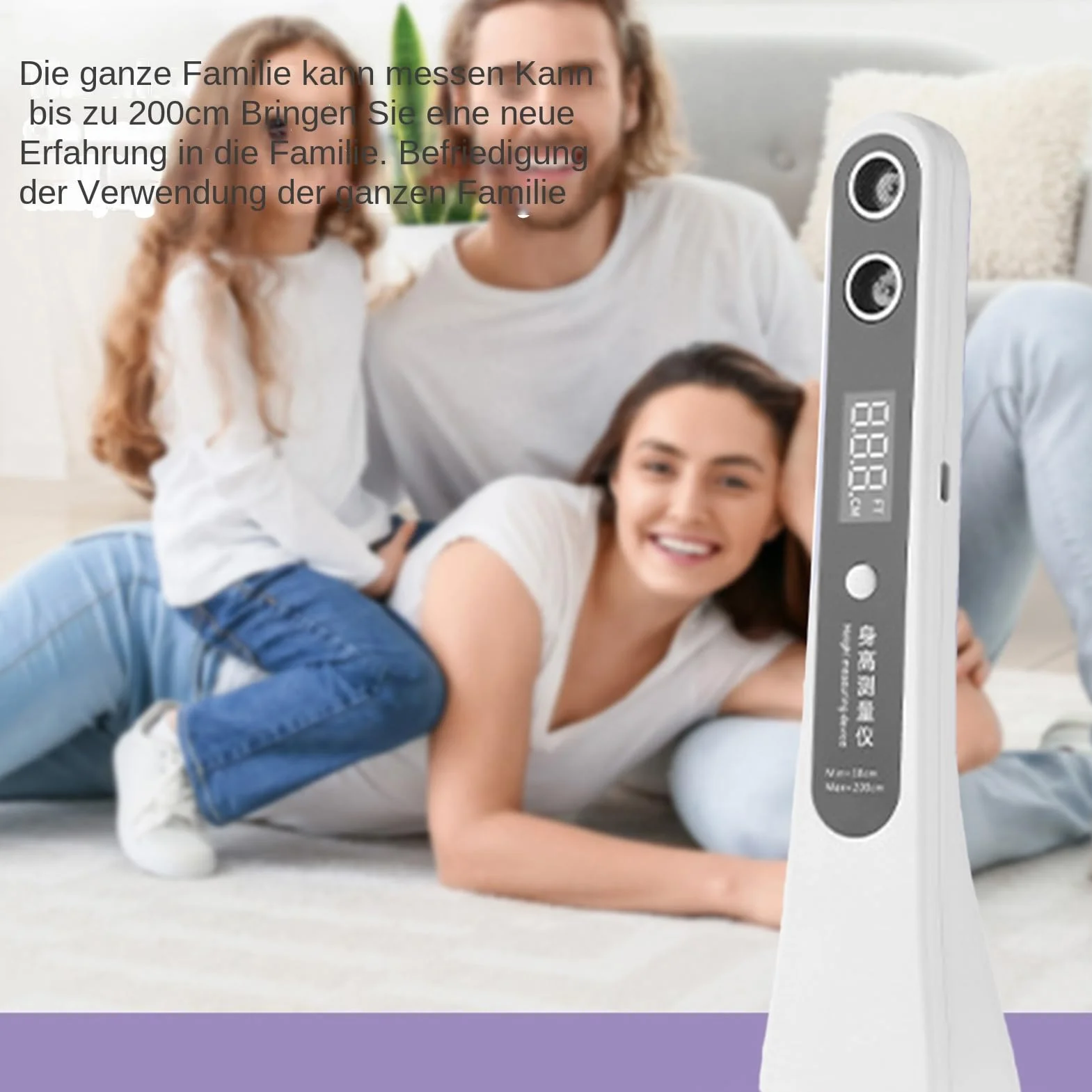 Stadio digitale ad ultrasuoni misuratore di altezza portatile intelligente con misurazione precisa dell'altezza corporea altimetro senza fili per bambini e adulti