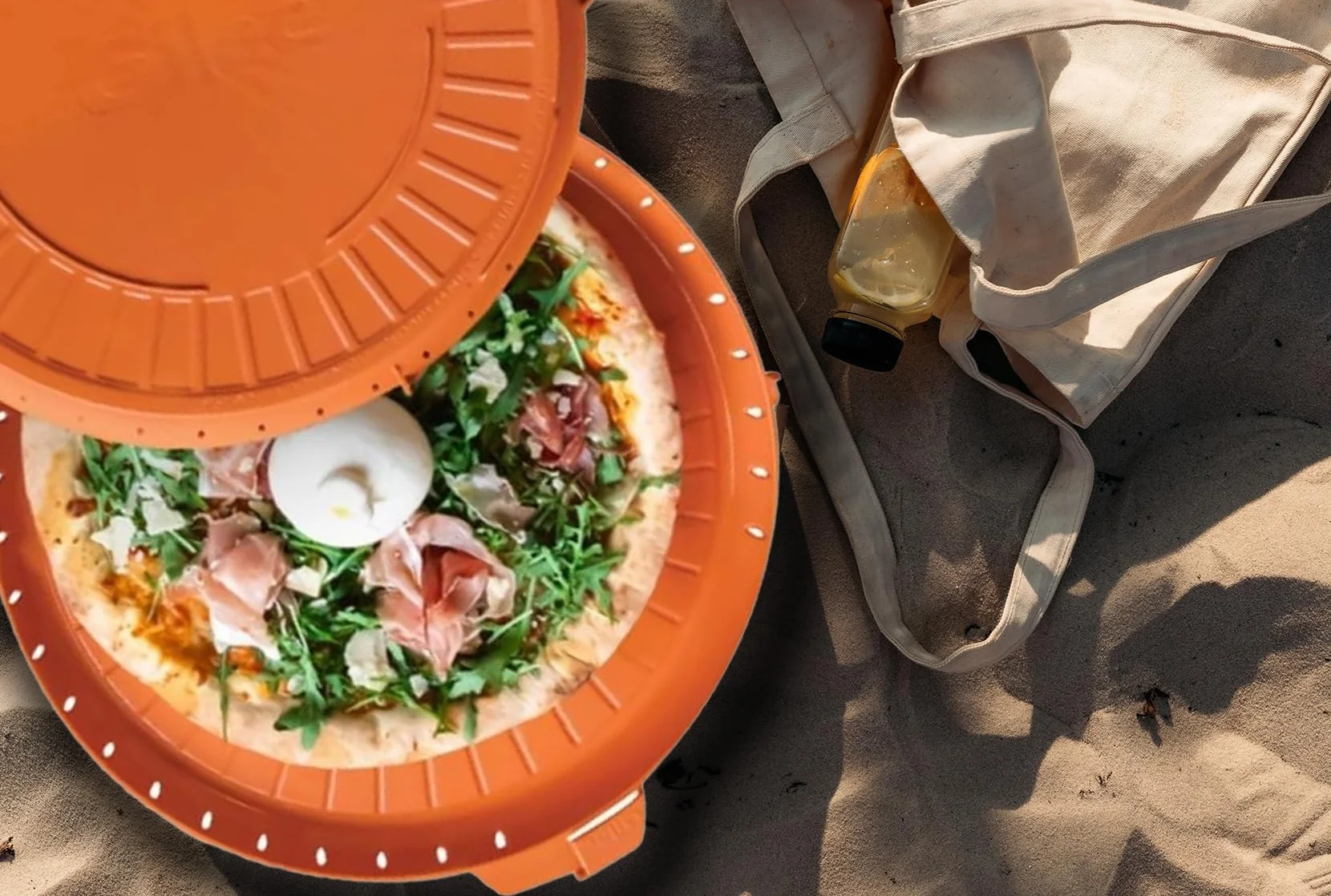 Gilac Contenitore per pizza riutilizzabile con coperchio Ø 33 cm plastica senza BPA