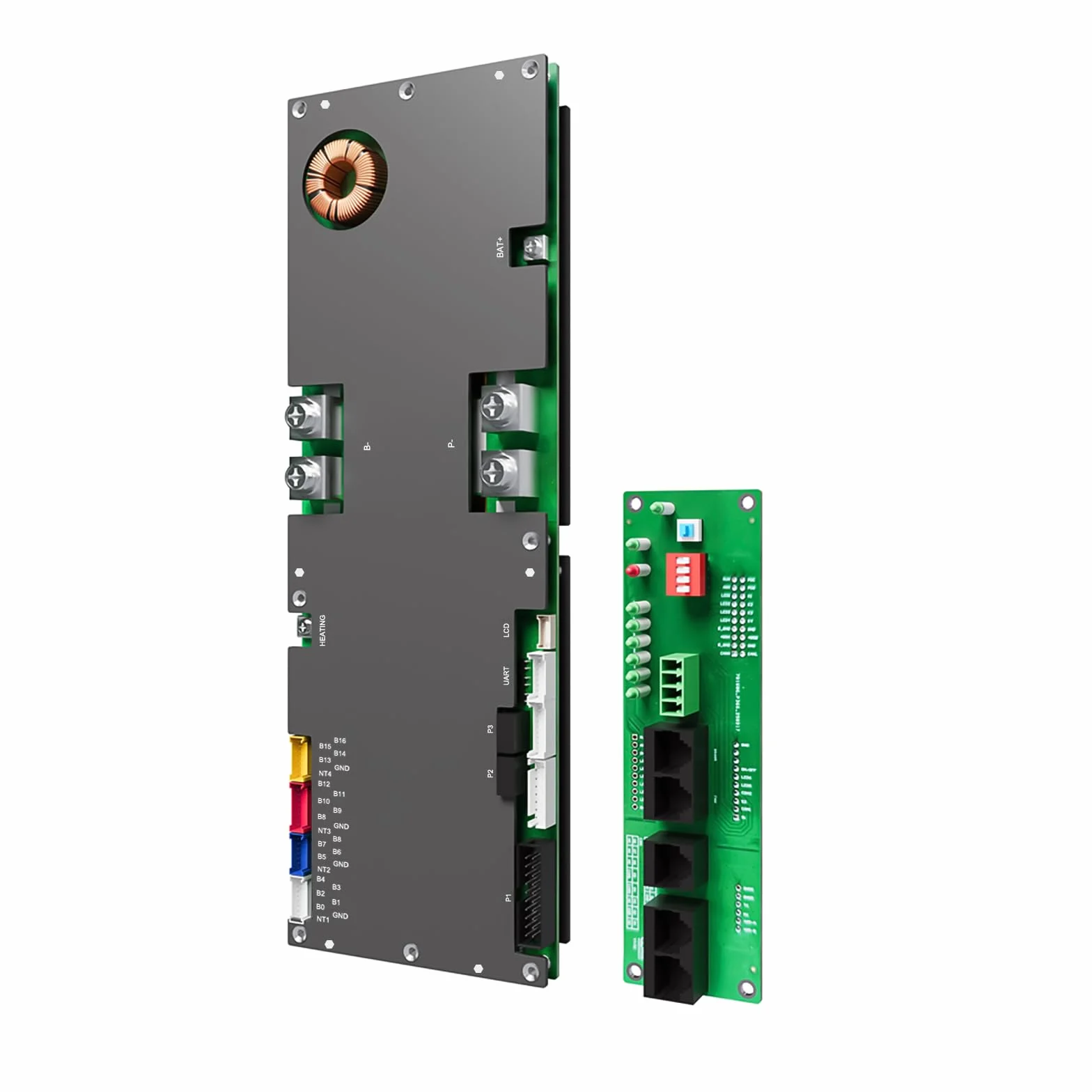 JKBMS Inverter BMS 8S-16S 24V-48V 200A - V19 Home Energy Storage BMS con UART per nuovo display, Bilanciamento attivo 2A, Bluetooth integrato, RS485 & CAN, per sistema solare (JK-PB2A16S20P V19)